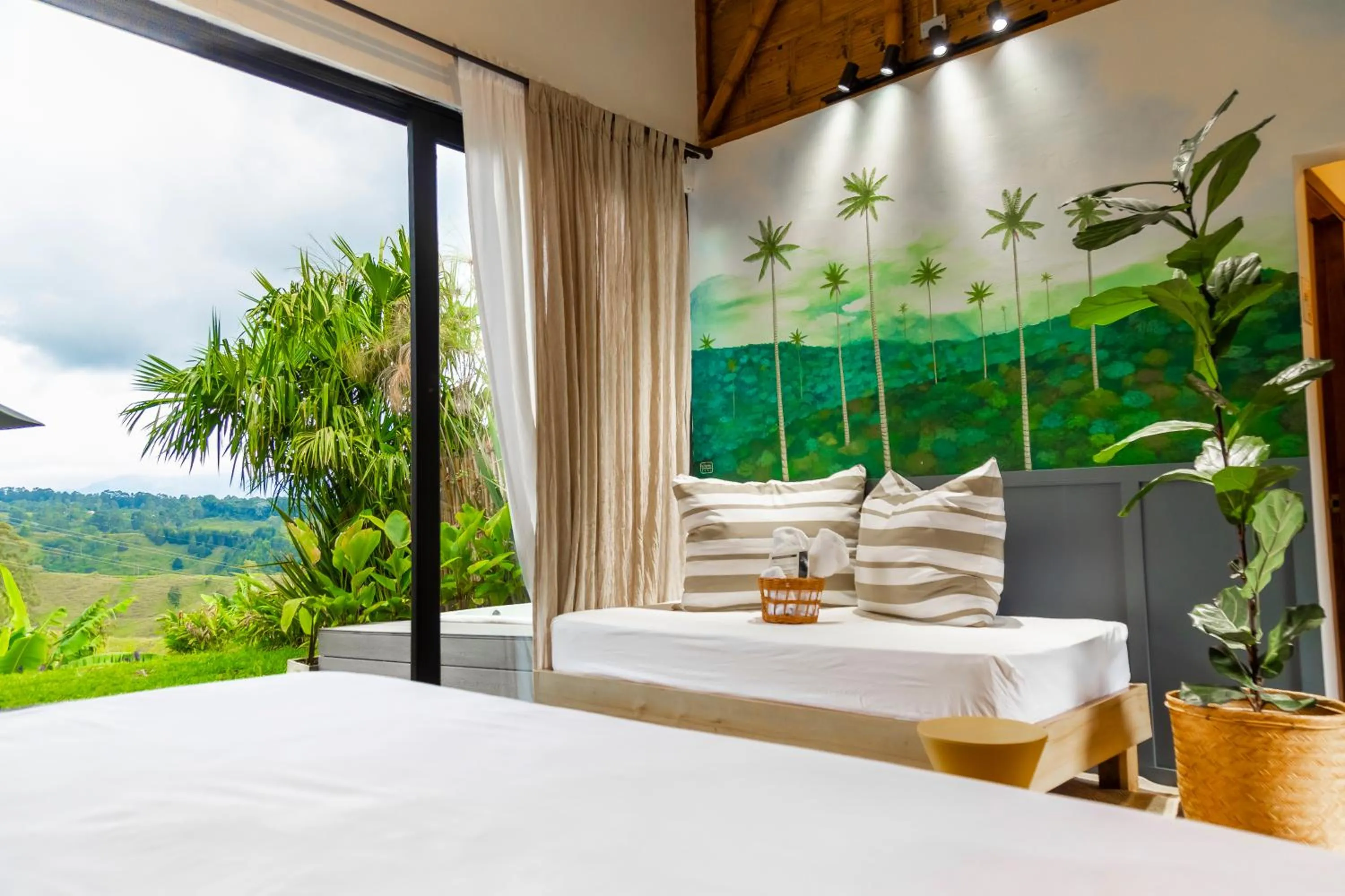 Bed in Ecohotel Monte Tierra Habitaciones y Glamping