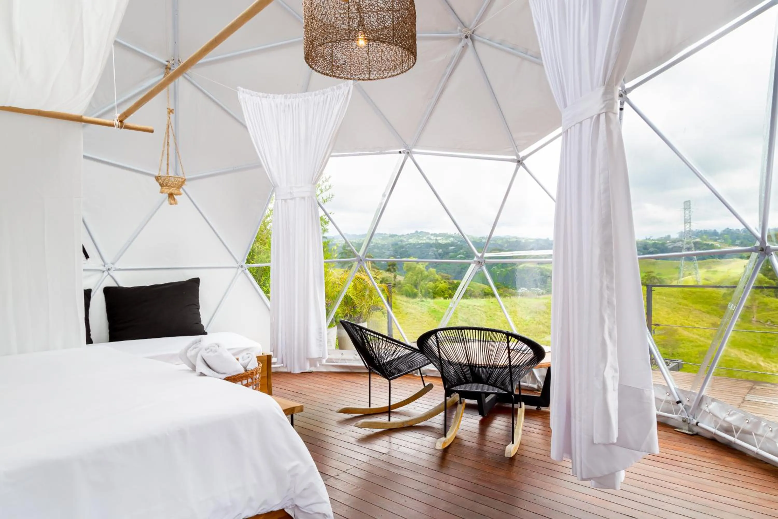 Bed in Ecohotel Monte Tierra Habitaciones y Glamping