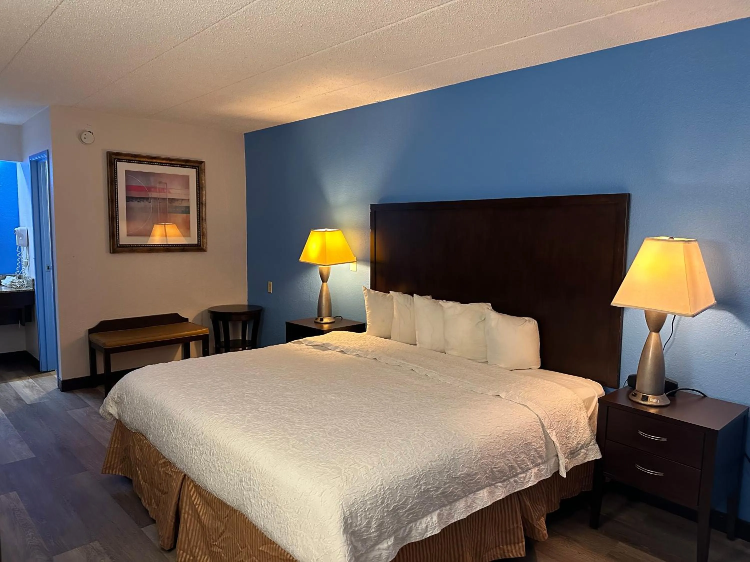 Bed in American Inn & Suites Bishop Airport Flint