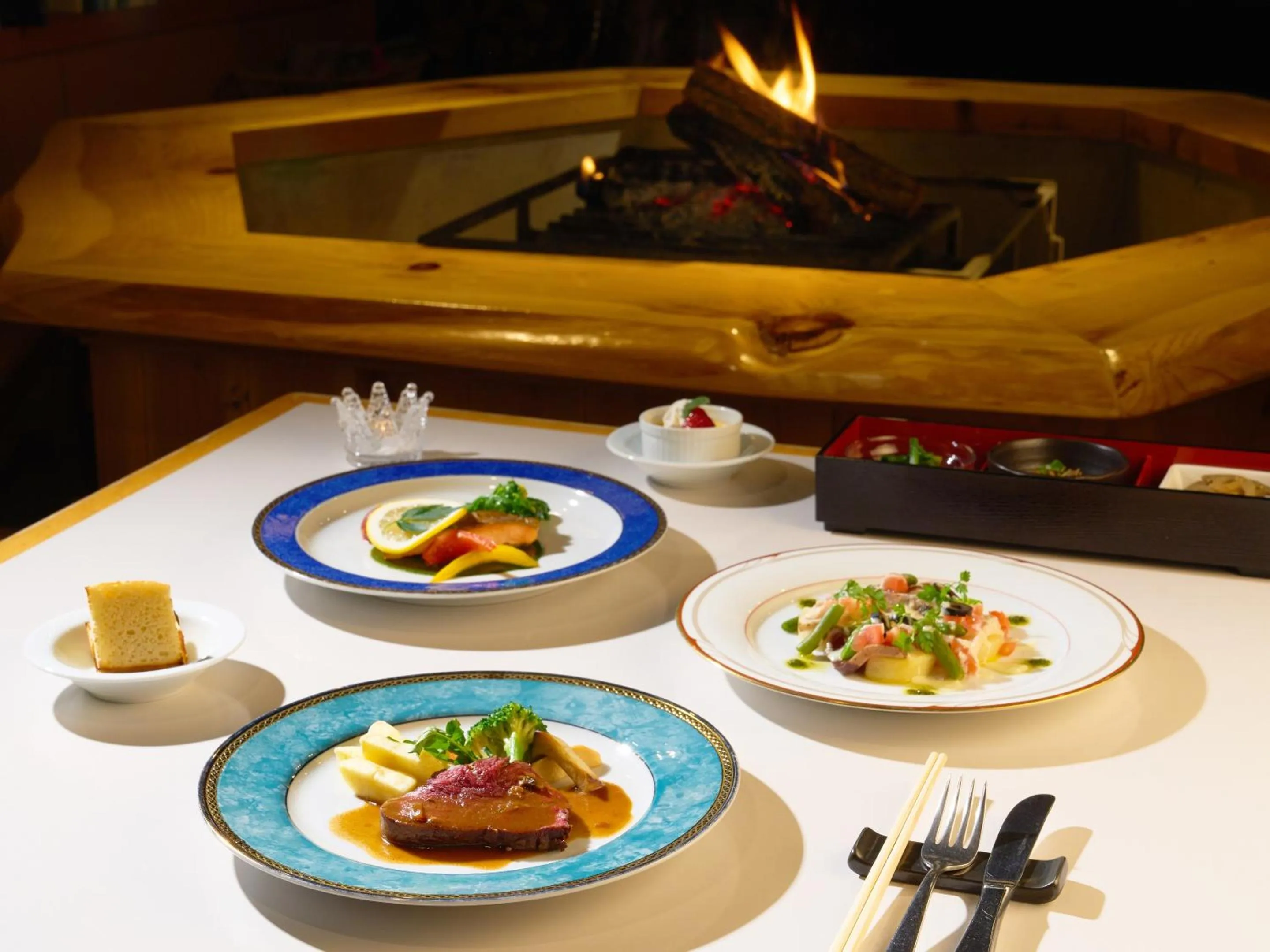 Food close-up in Ishinoyu Lodge