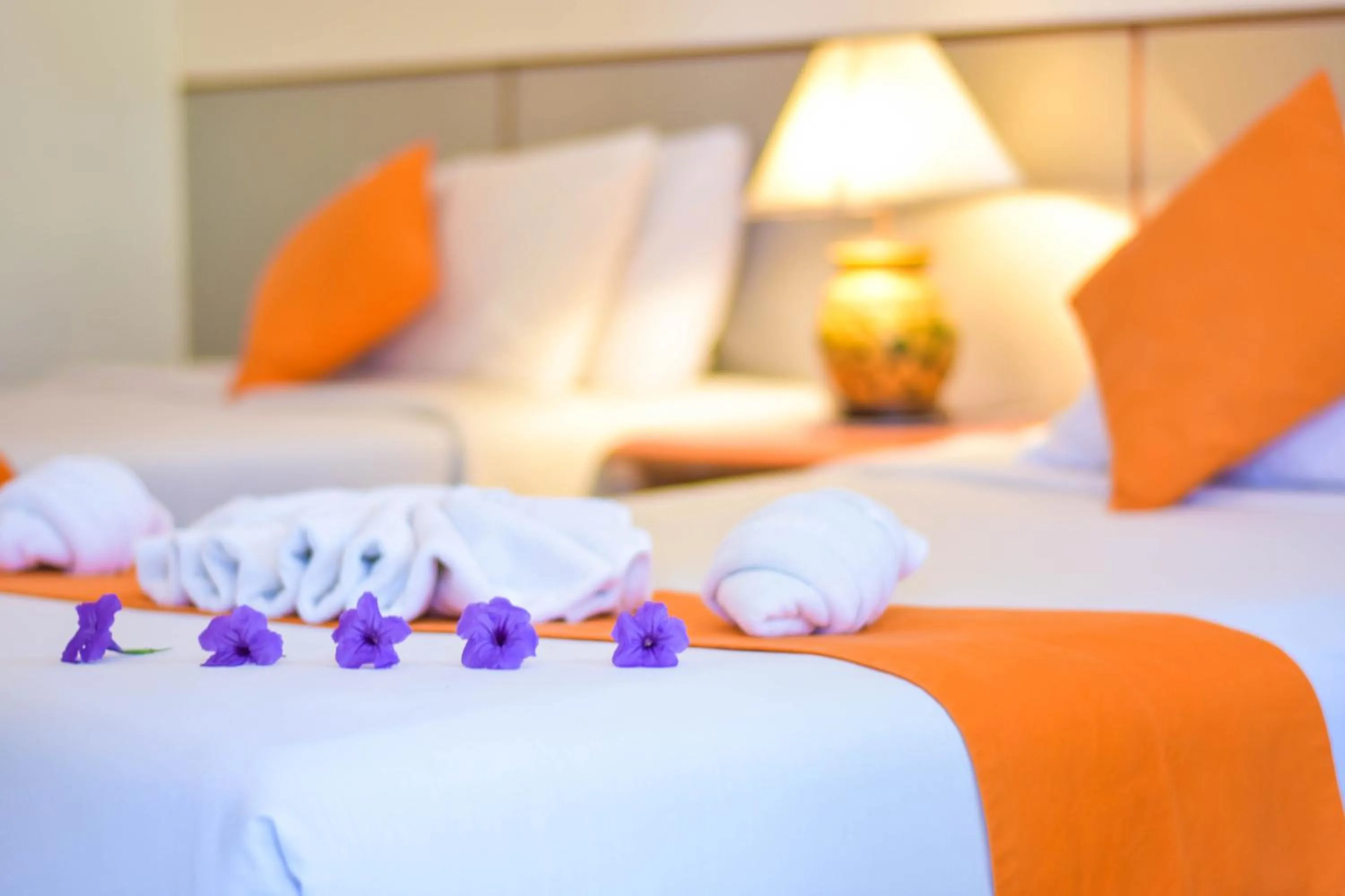 Bed in Muaklek Paradise Resort