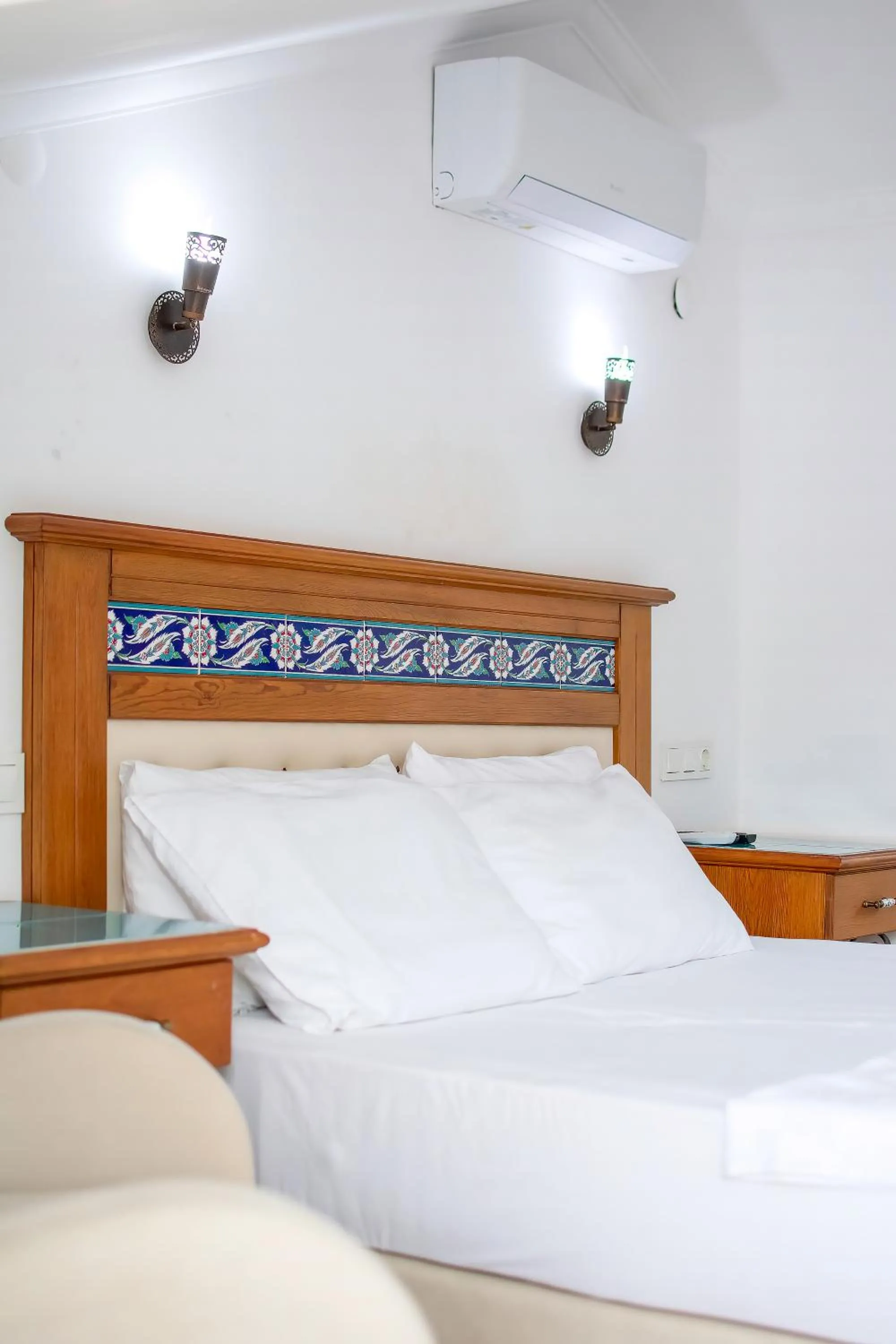 Bed in Datca Kilic Hotel