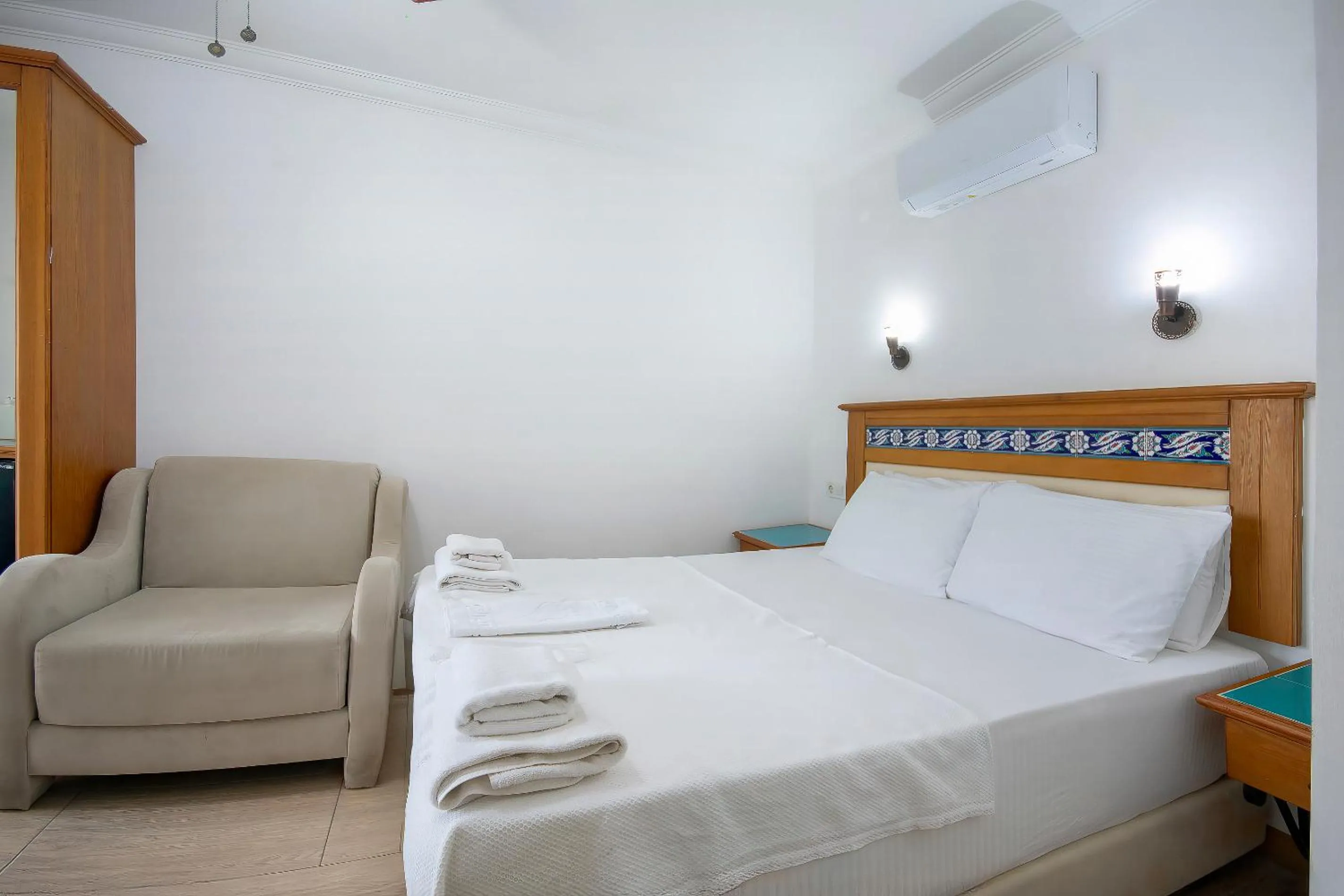 Bed in Datca Kilic Hotel