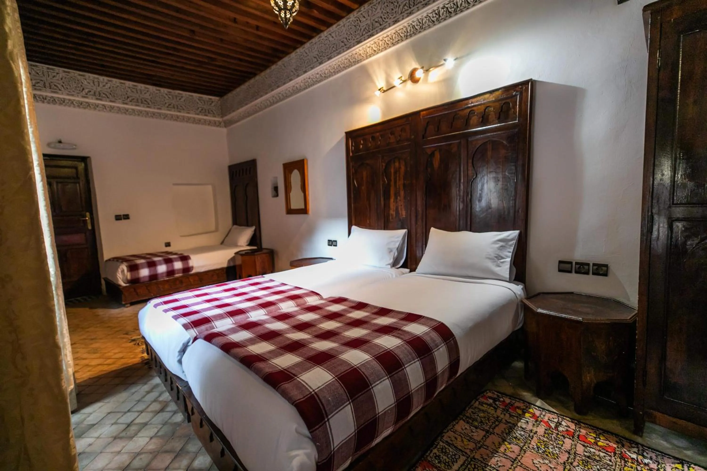 Bed in Riad Fes Aicha & SPA