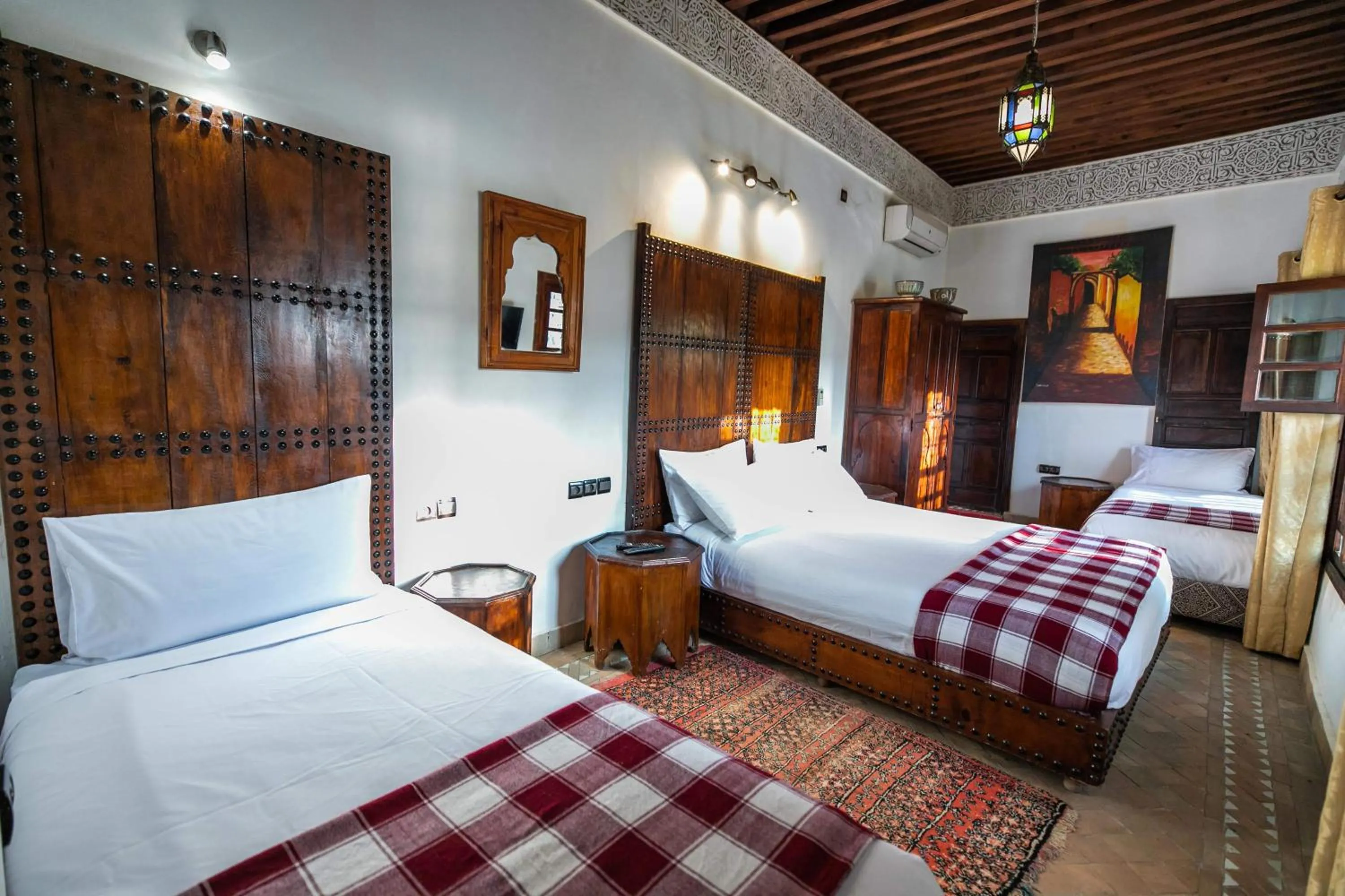 Bed in Riad Fes Aicha & SPA