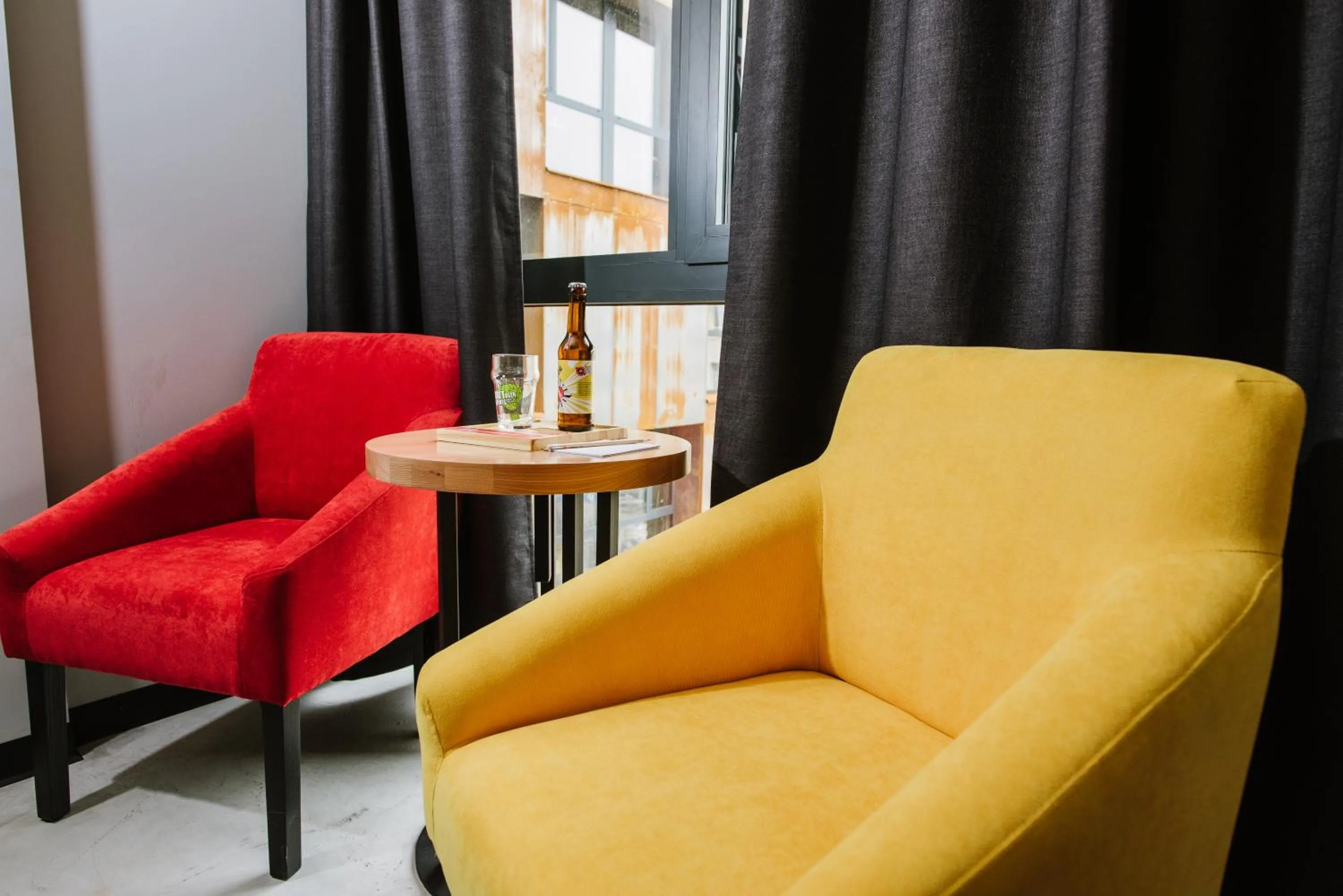 Seating area in !FEST Hotel