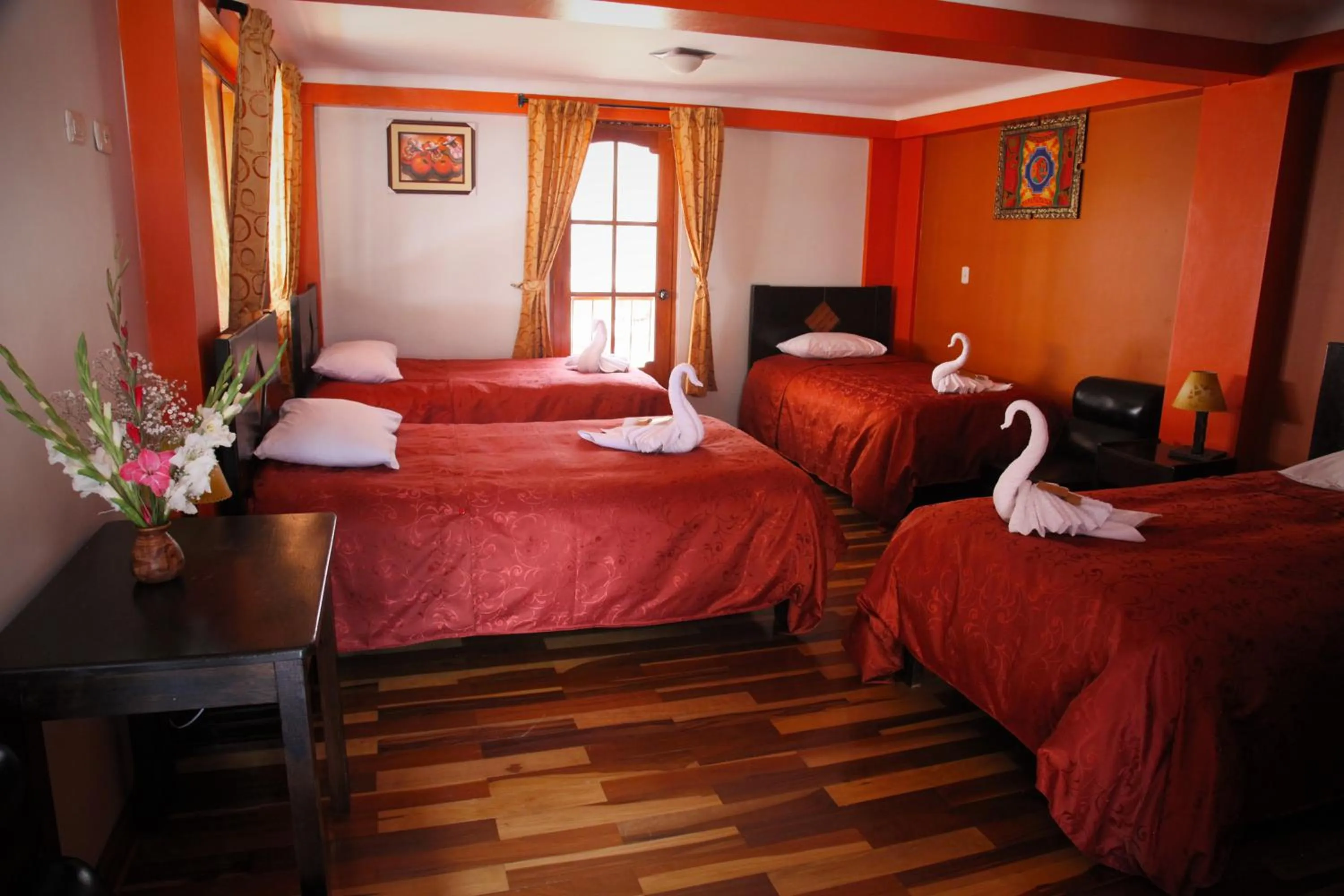 Bed in Tunupa Lodge Hotel
