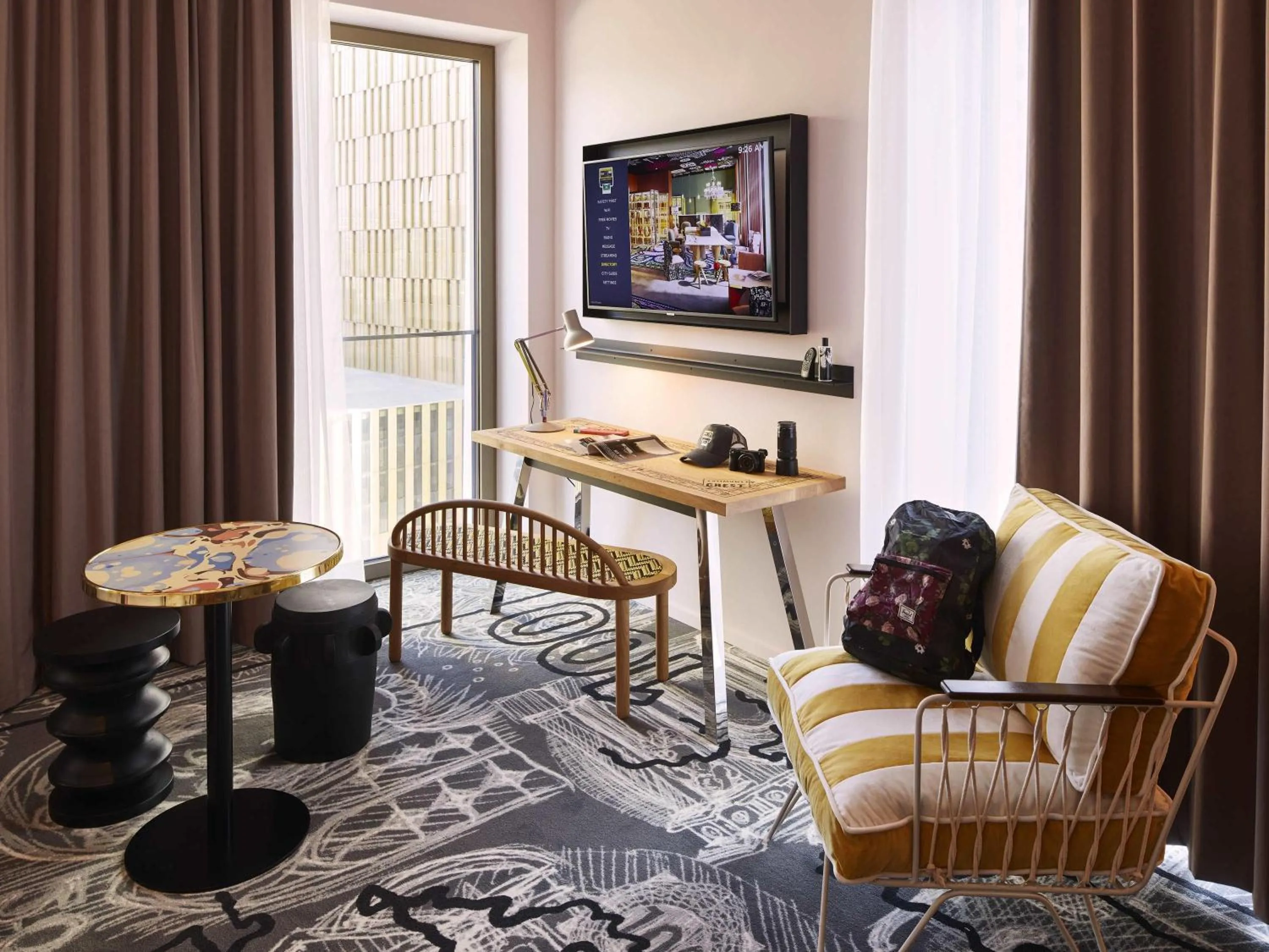 Bedroom in Mama Shelter Luxembourg