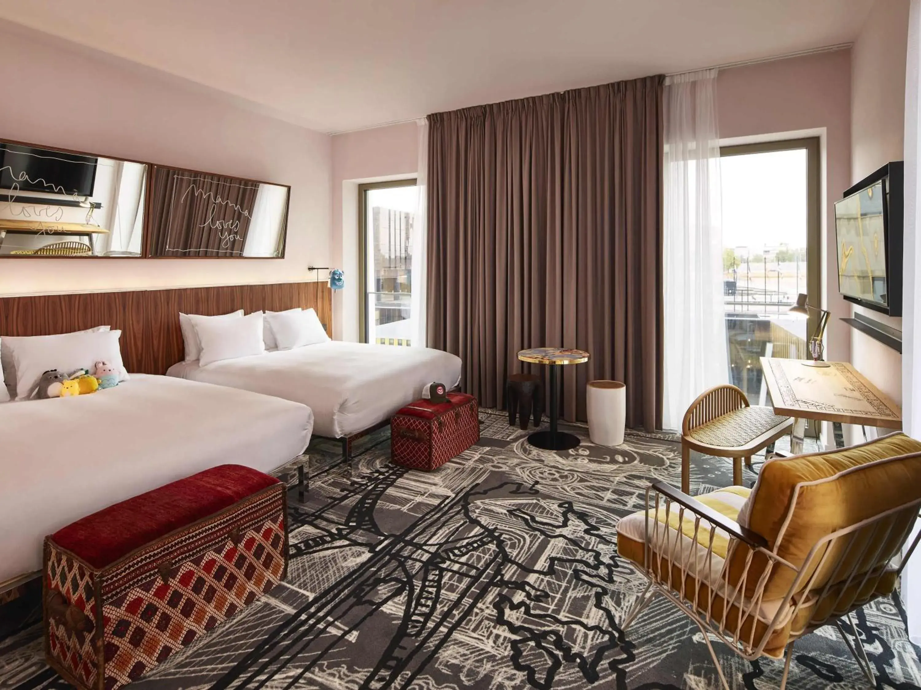 Large Double Room in Mama Shelter Luxembourg Large Double Room in Mama Shelter Luxembourg