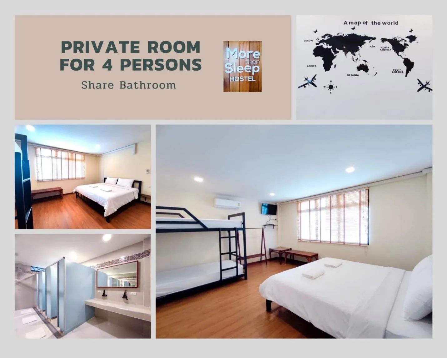 Bed in More than Sleep Hostel Pak Chong-Khao yai