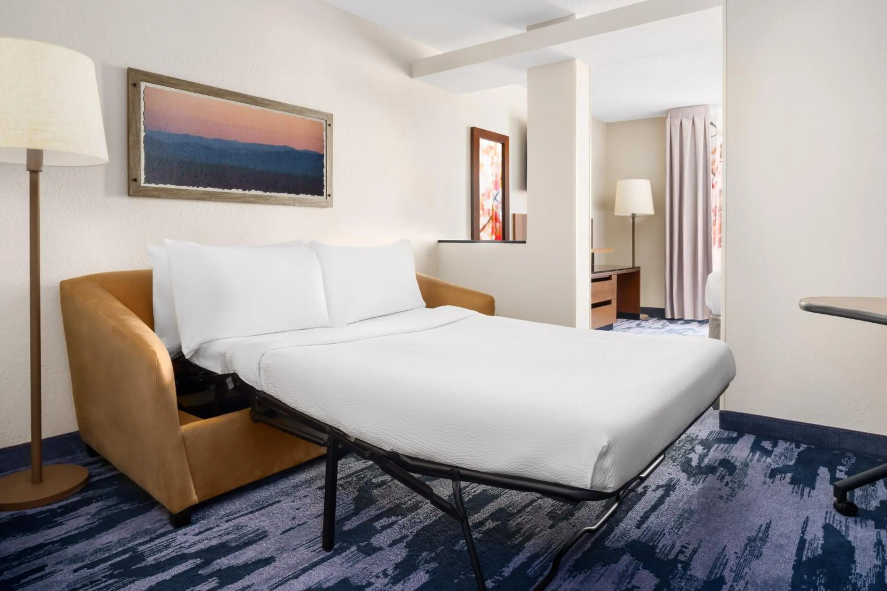 Living room, Bed in Fairfield Inn & Suites Boca Raton