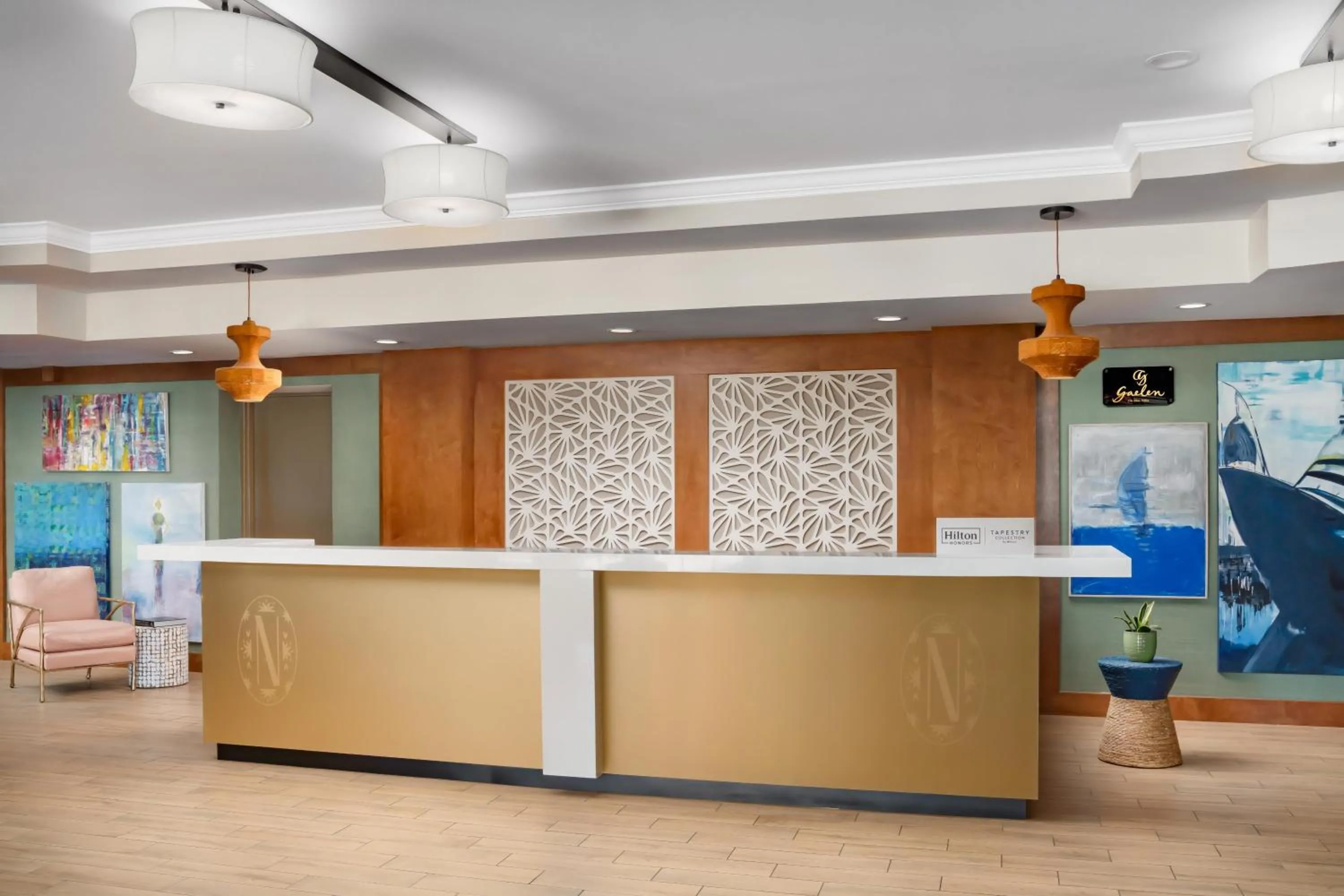 Lobby or reception in Inn of Naples, Tapestry Collection by Hilton