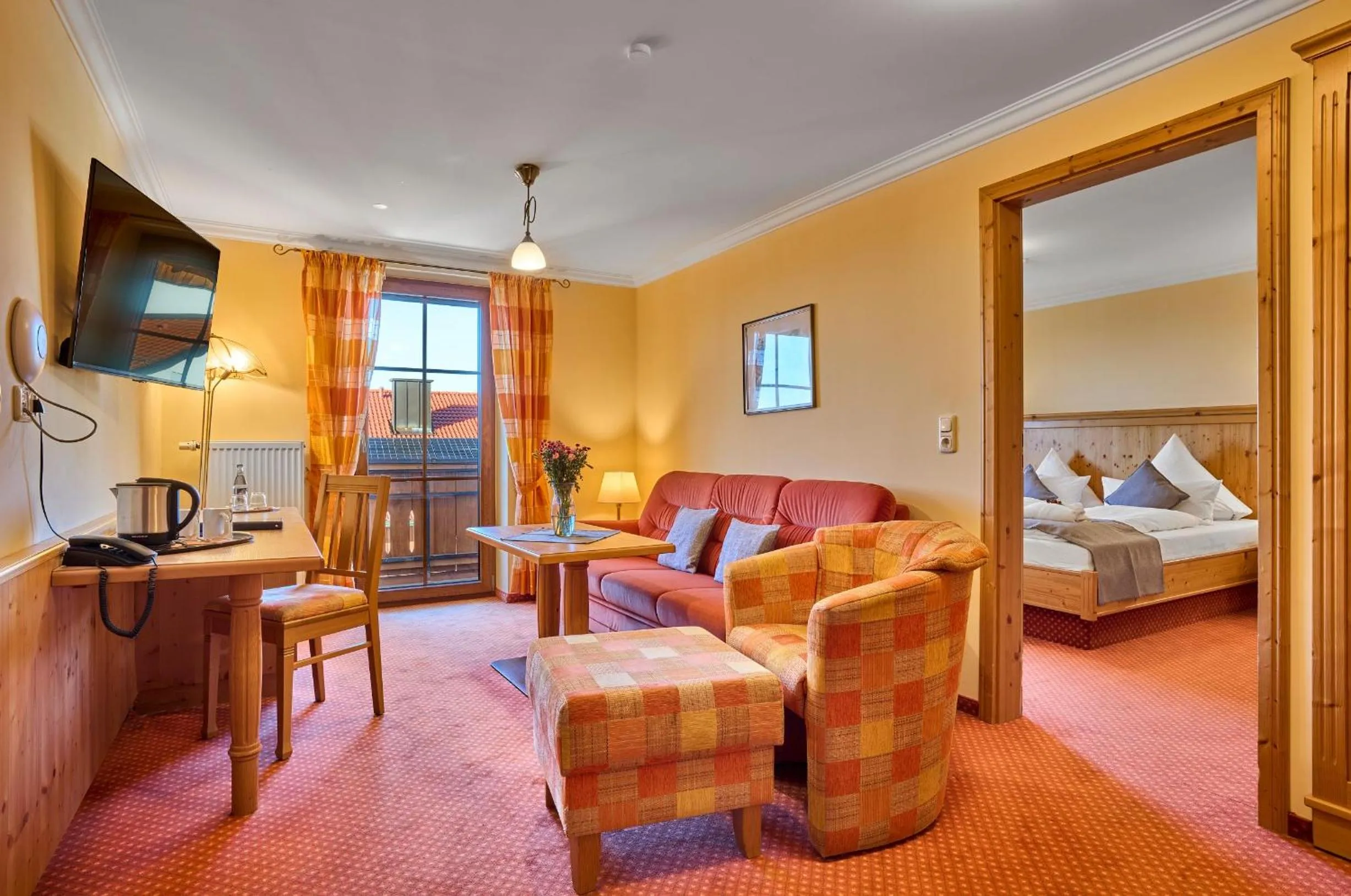 Bed in Panoramahotel Grobauer