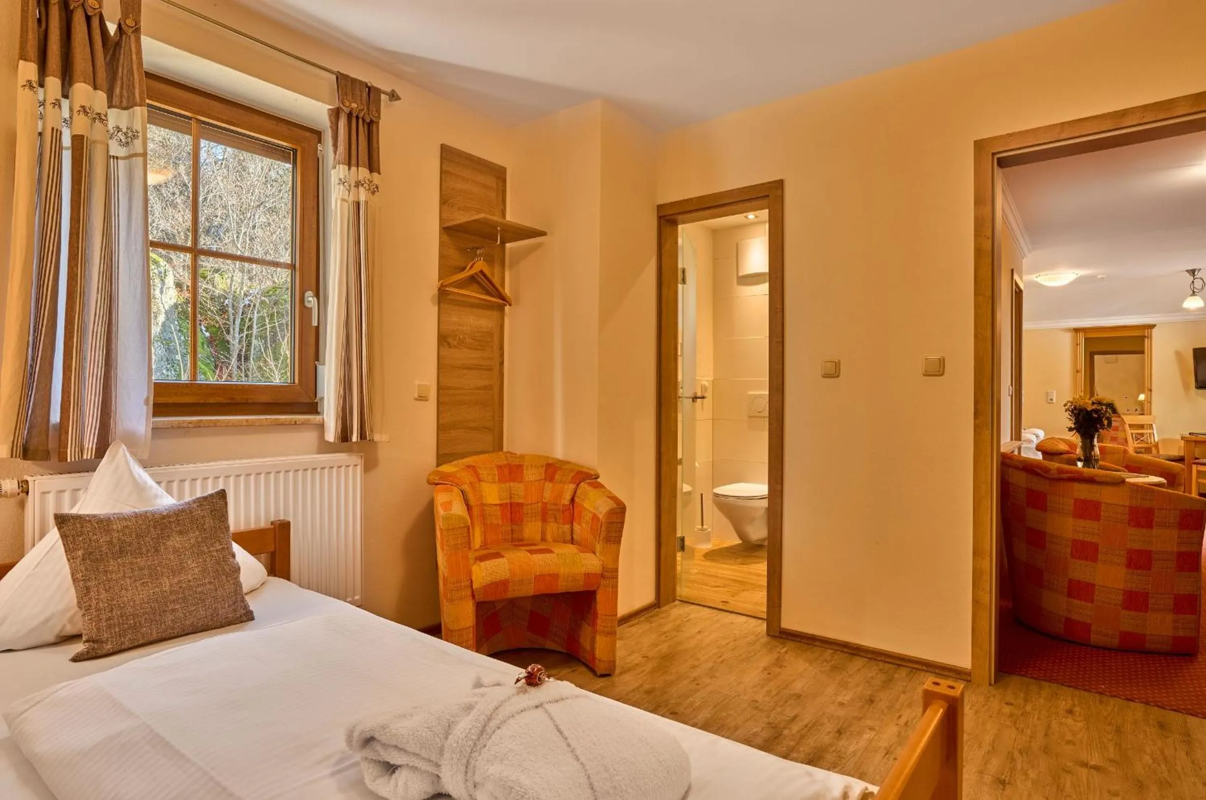 Bed in Panoramahotel Grobauer