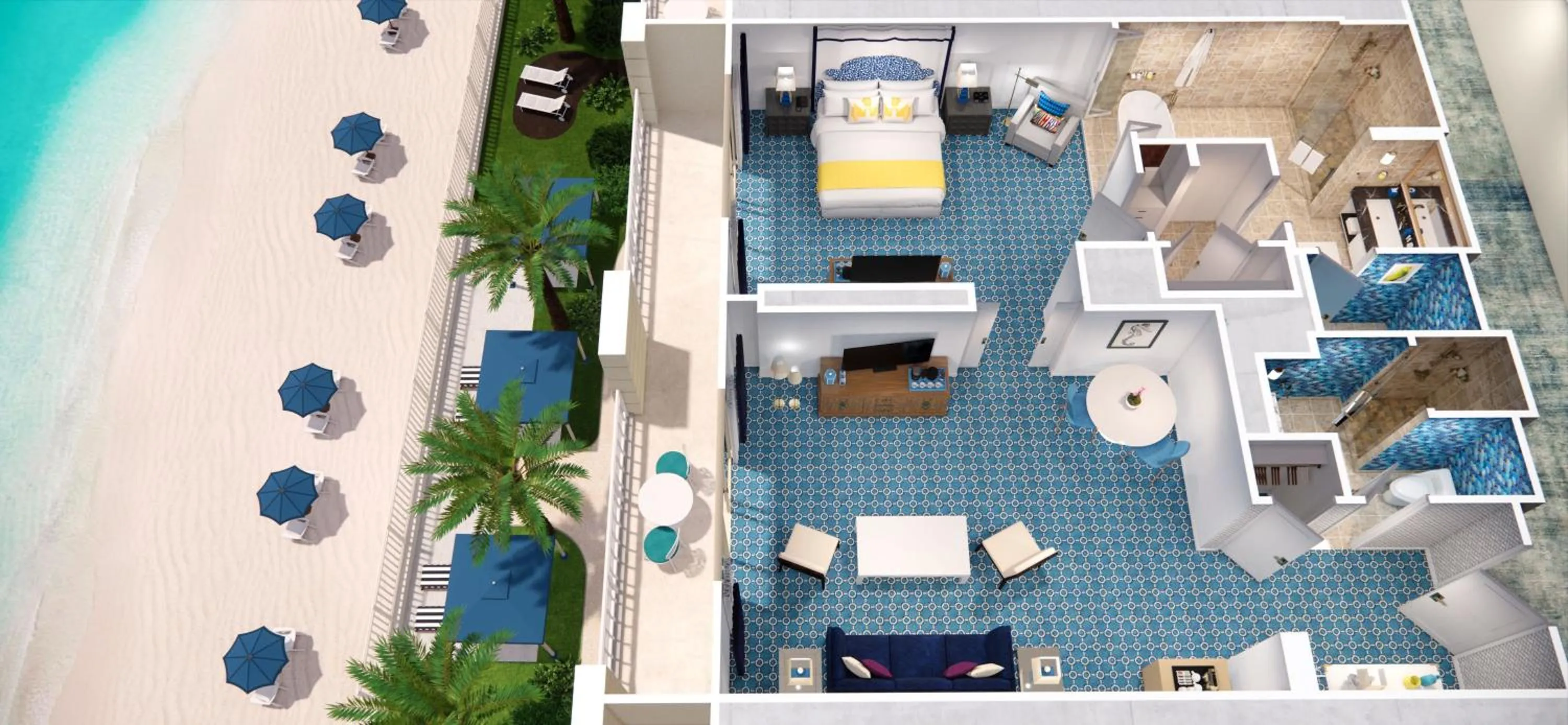 Living room in Eau Palm Beach Resort & Spa