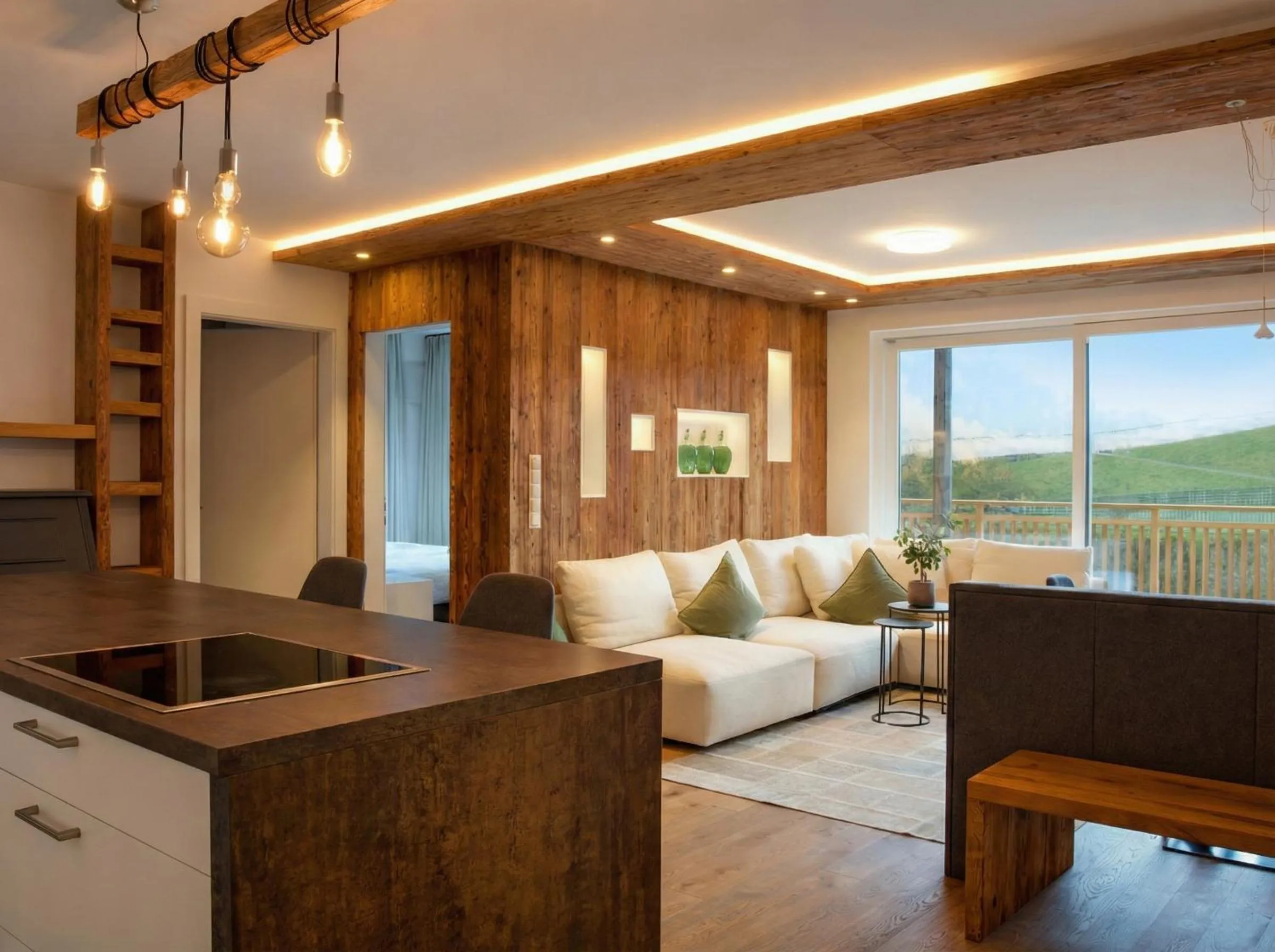 Living room in Panorama Residence Saltauserhof Resort