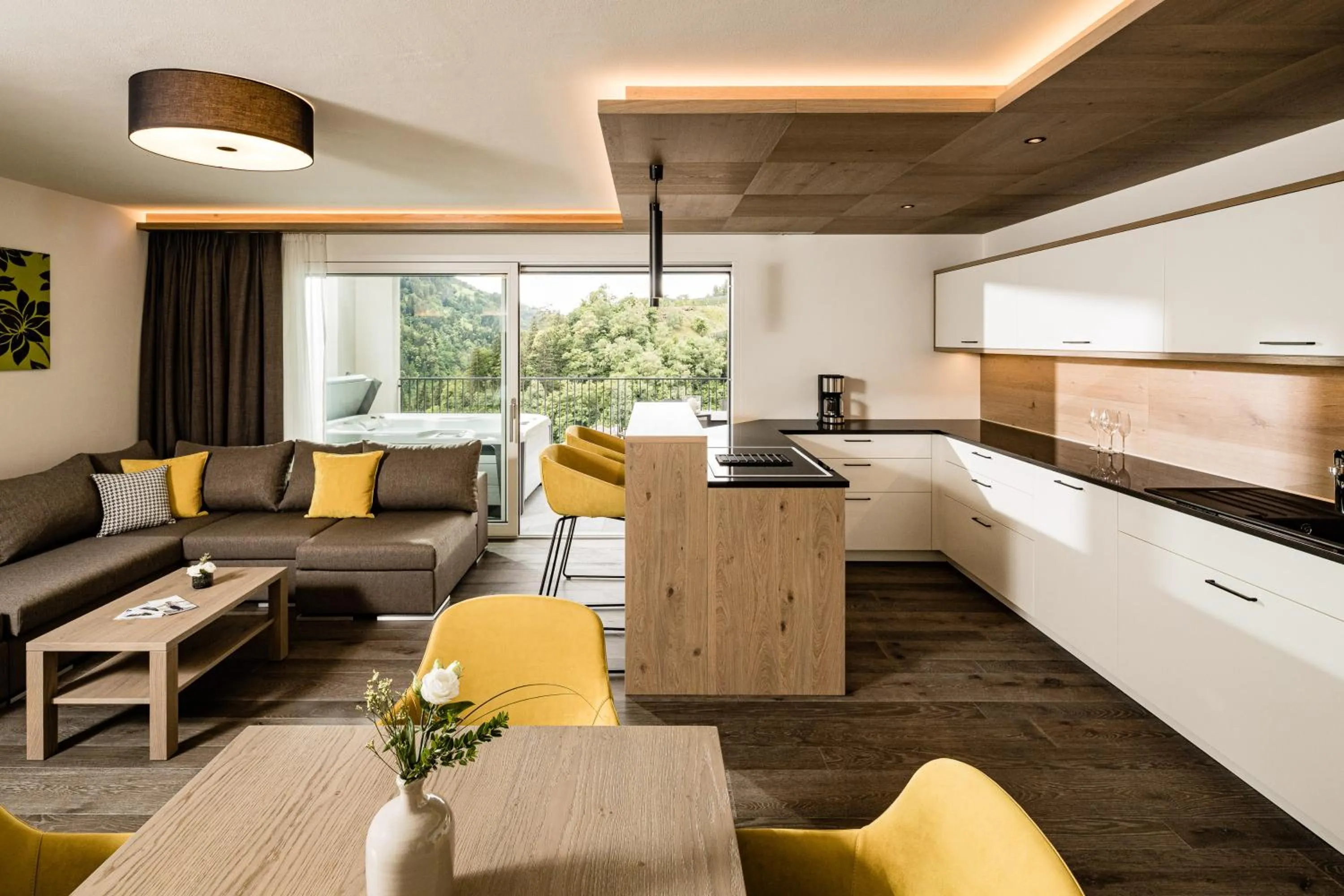 Living room in Panorama Residence Saltauserhof Resort