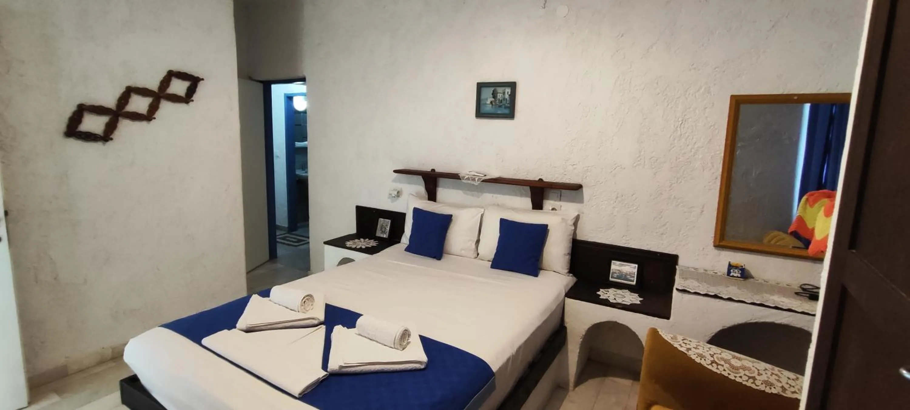 Bed in Oleander's Garden Traditional Cretan Cottage