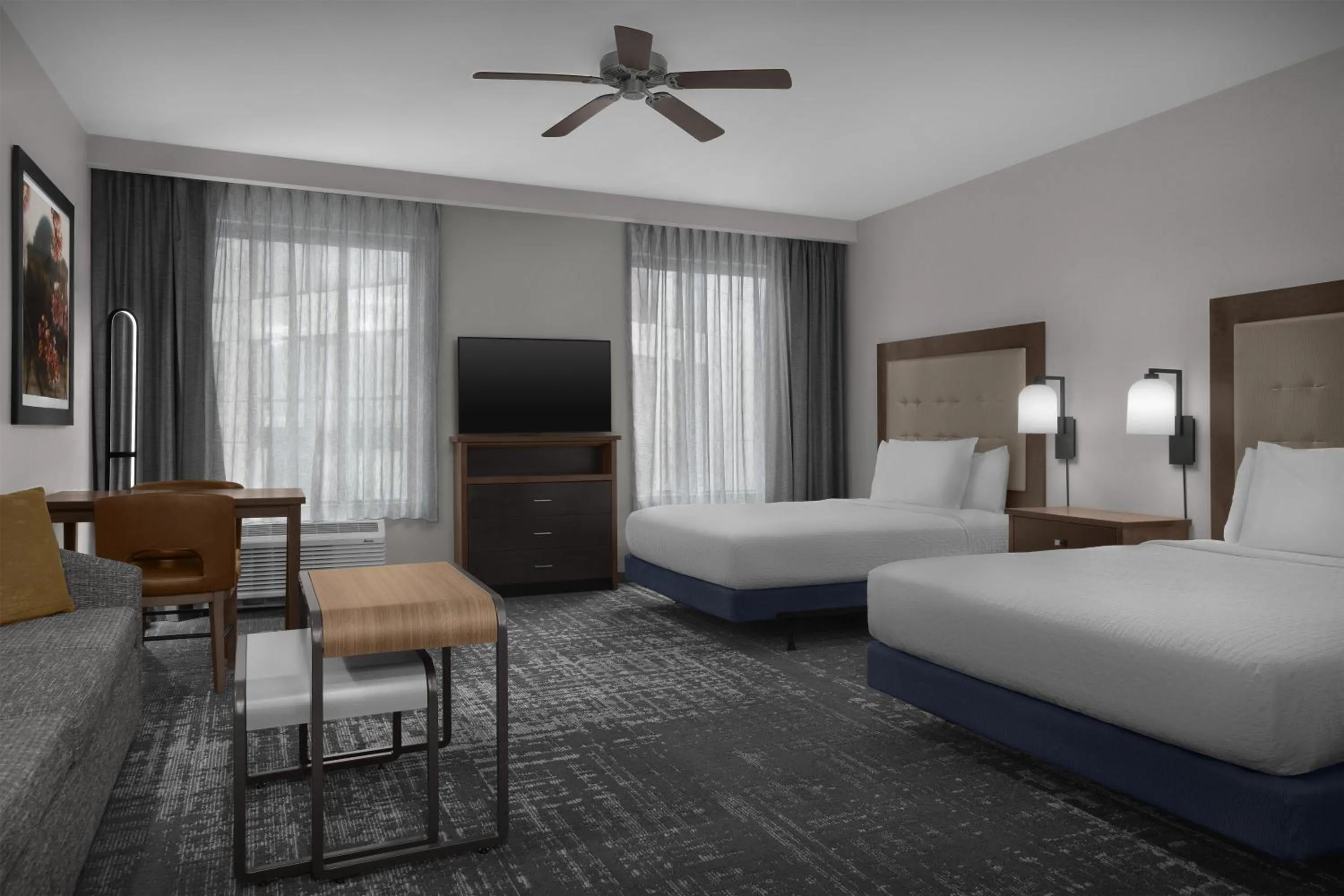 Living room, Bed in Homewood Suites by Hilton Washington DC NoMa Union Station