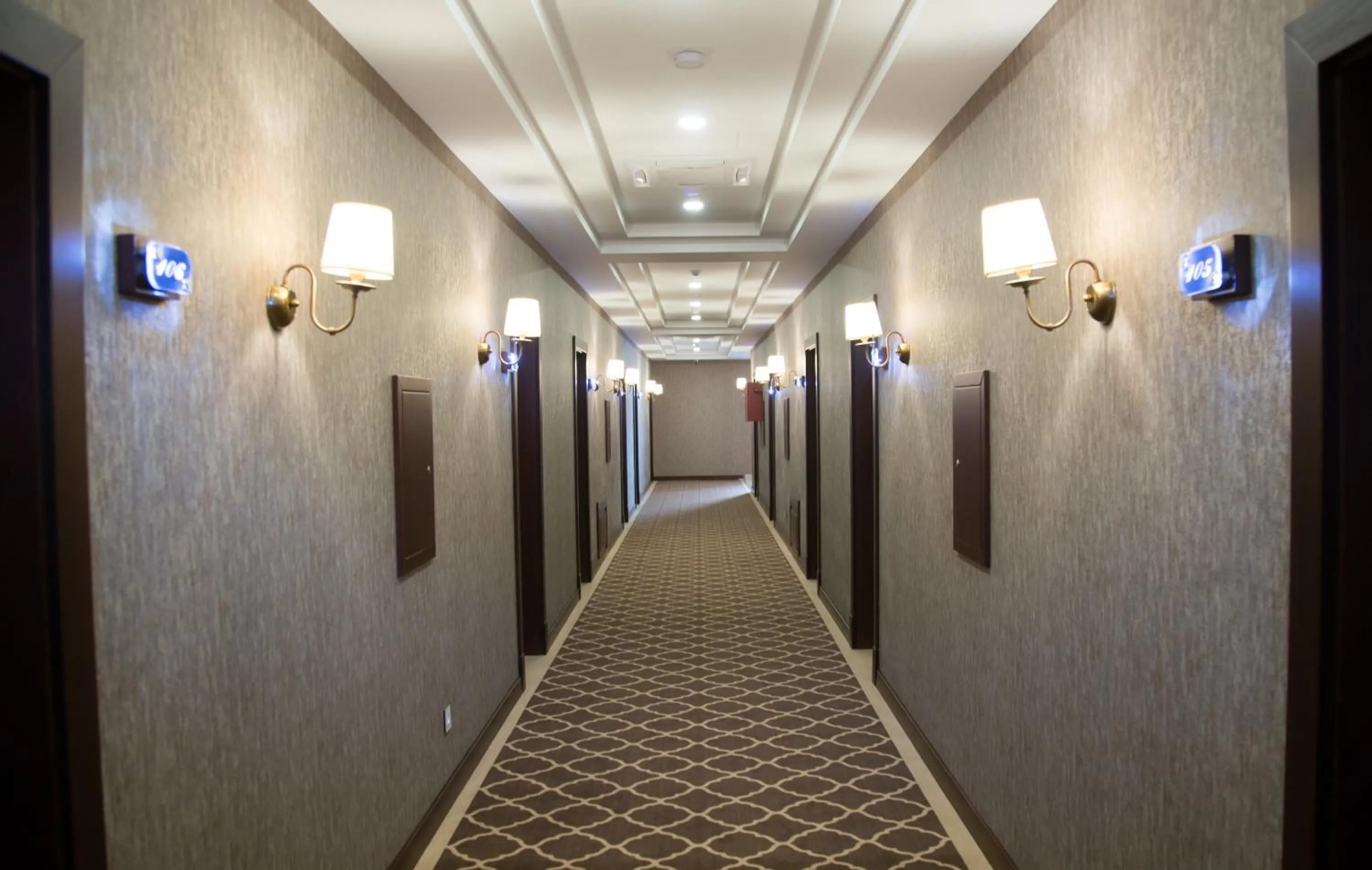 Property building in Macara Sheki City Hotel