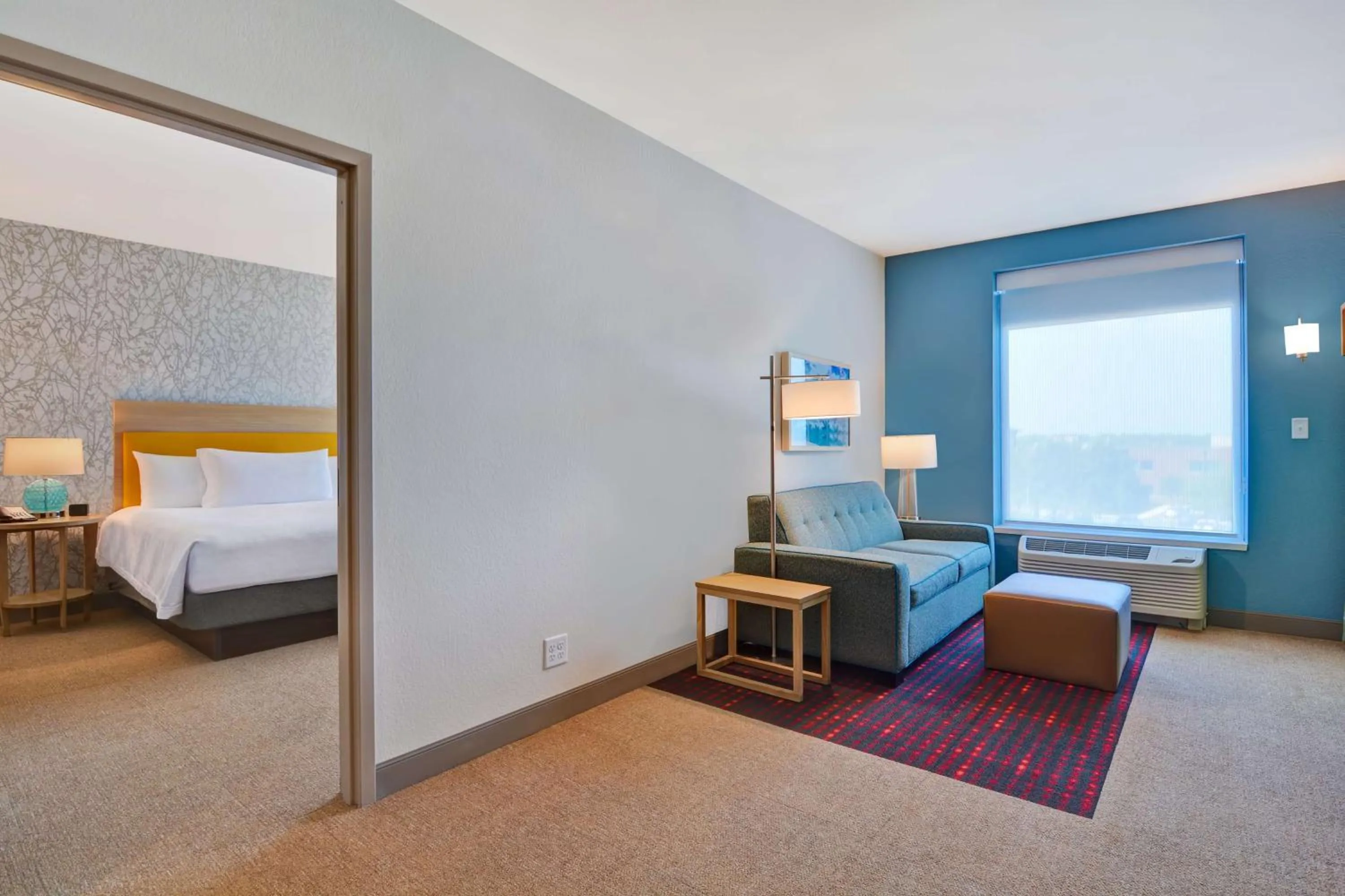 Living room, Bed in Home2 Suites by Hilton, Sarasota I-75 Bee Ridge, Fl