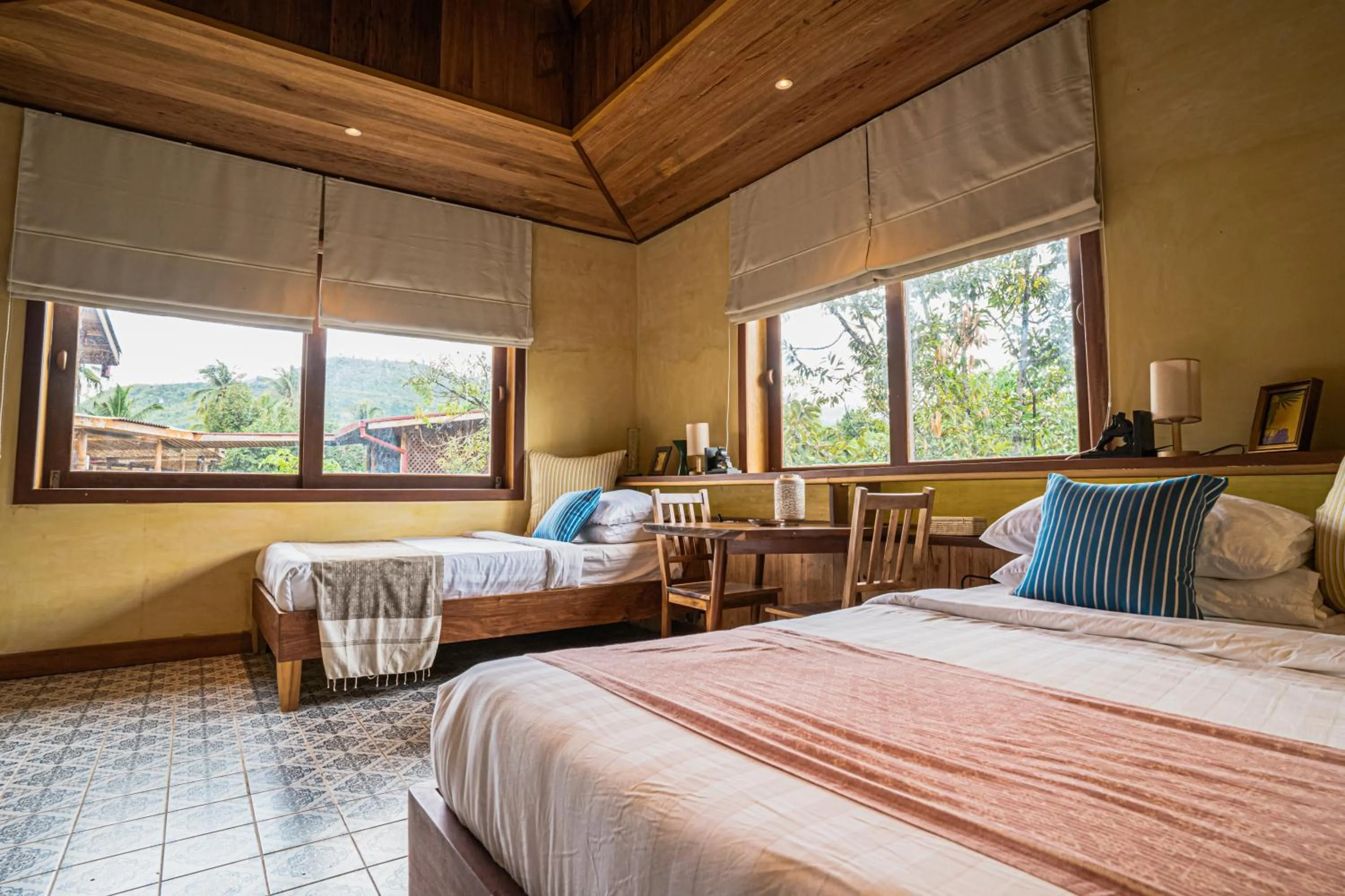 Bed in Peam Snea Resort