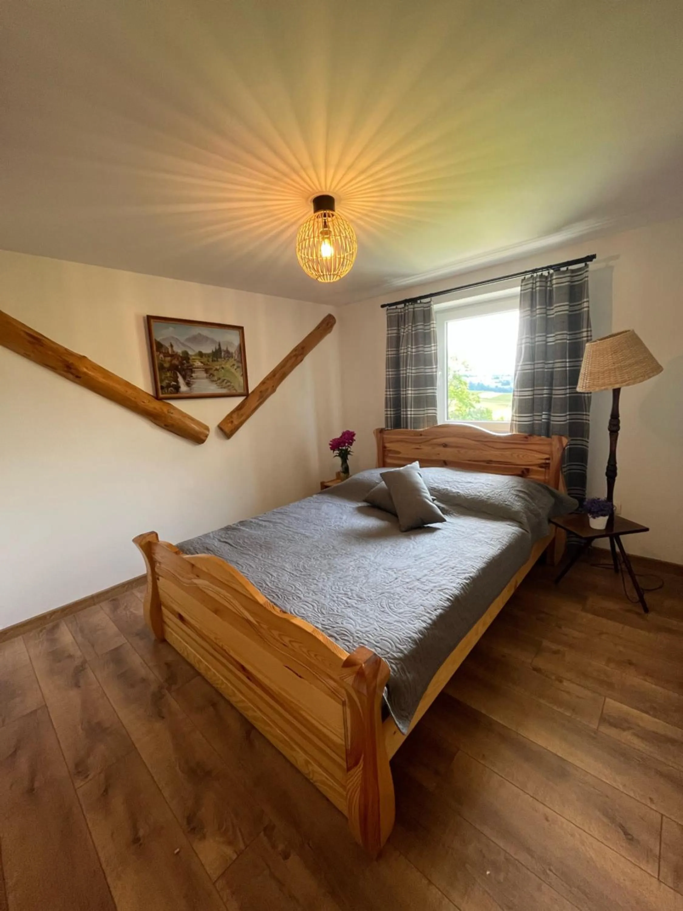 Bed in Pokoje Goscinne u Naglaka Willa Zab