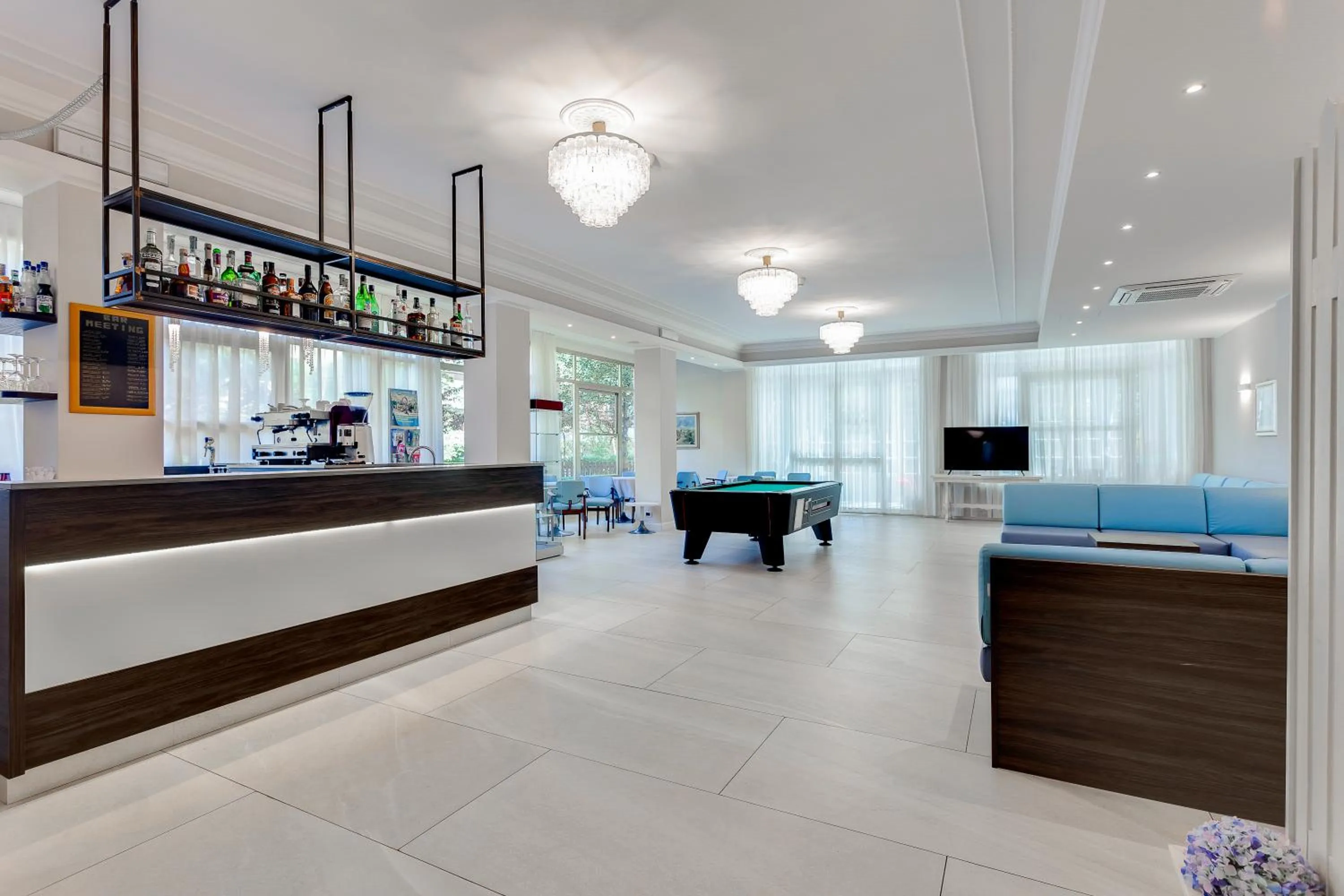 Communal lounge/ TV room in Hotel Meeting