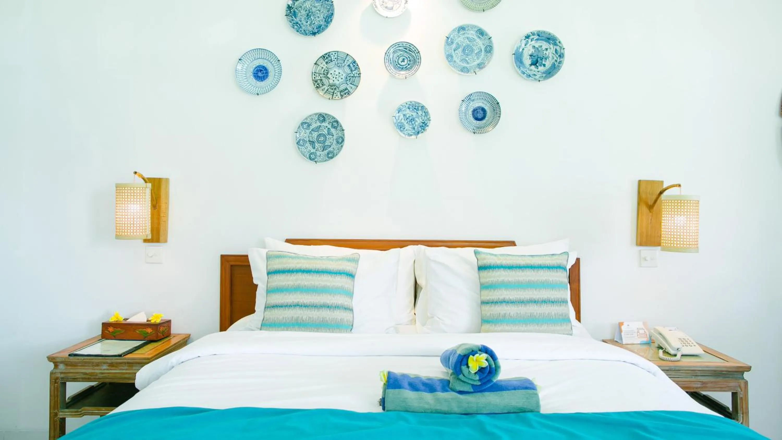 Bed in Lotus Bungalows