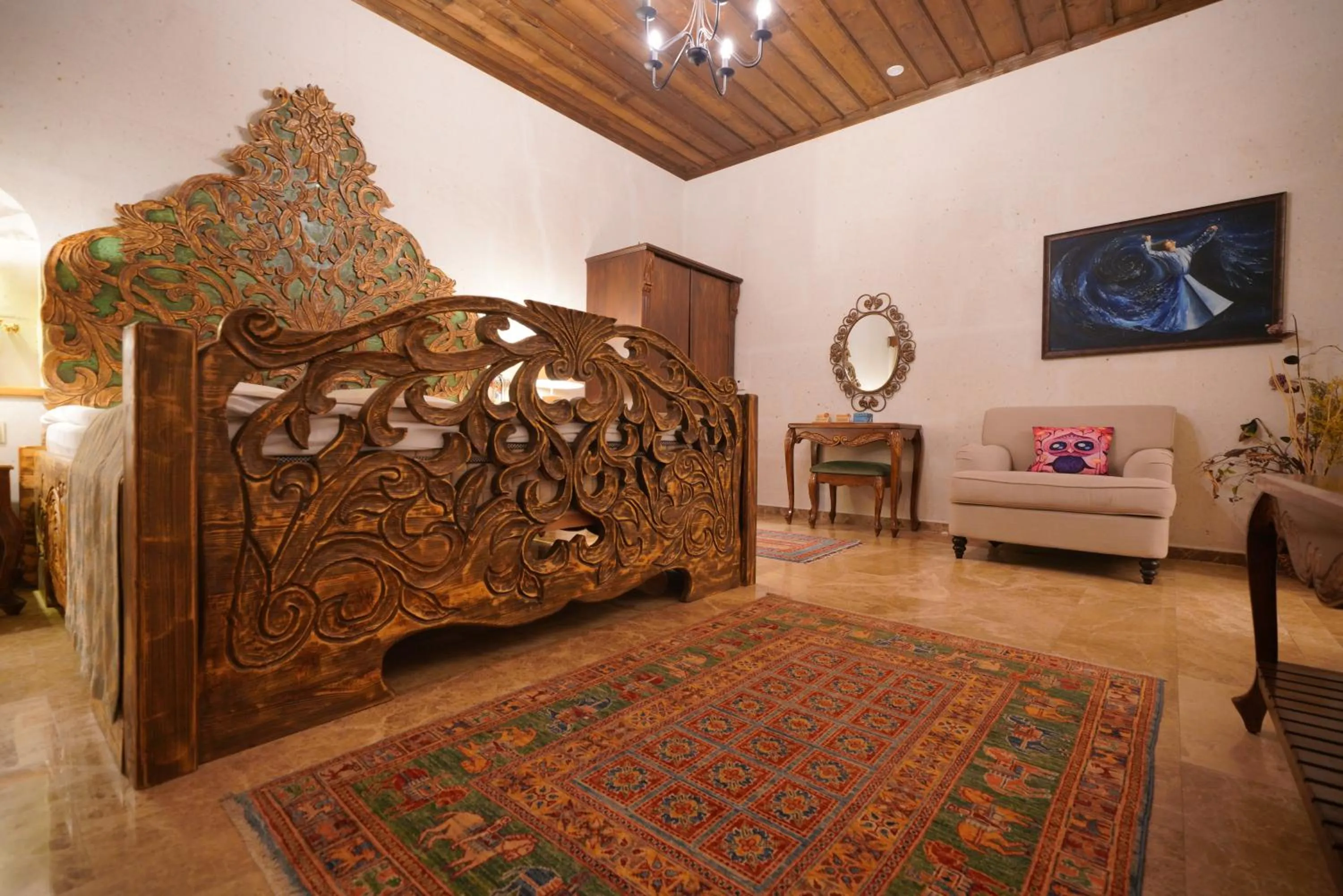 Bed in Mira Cappadocia Hotel