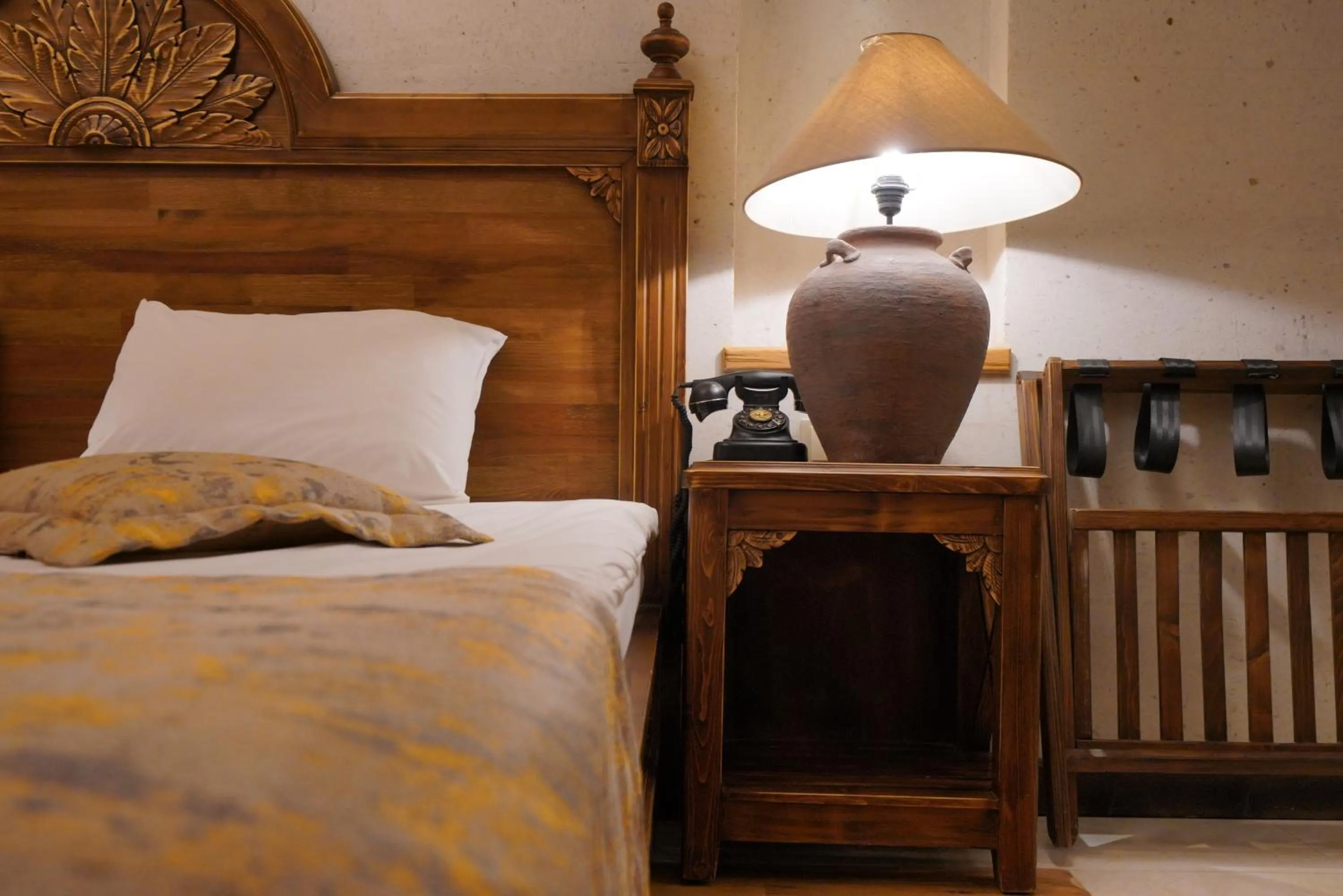 Bed in Mira Cappadocia Hotel