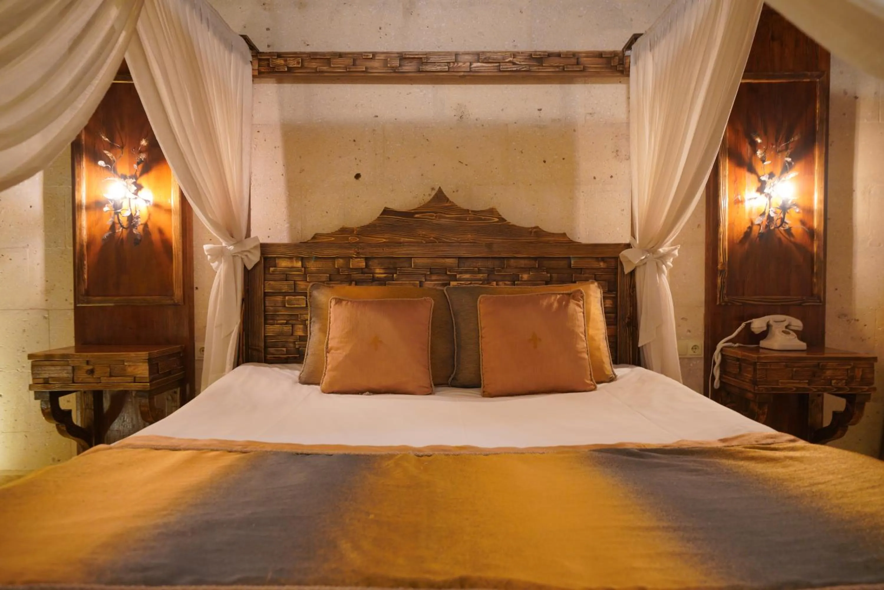 Bed in Mira Cappadocia Hotel