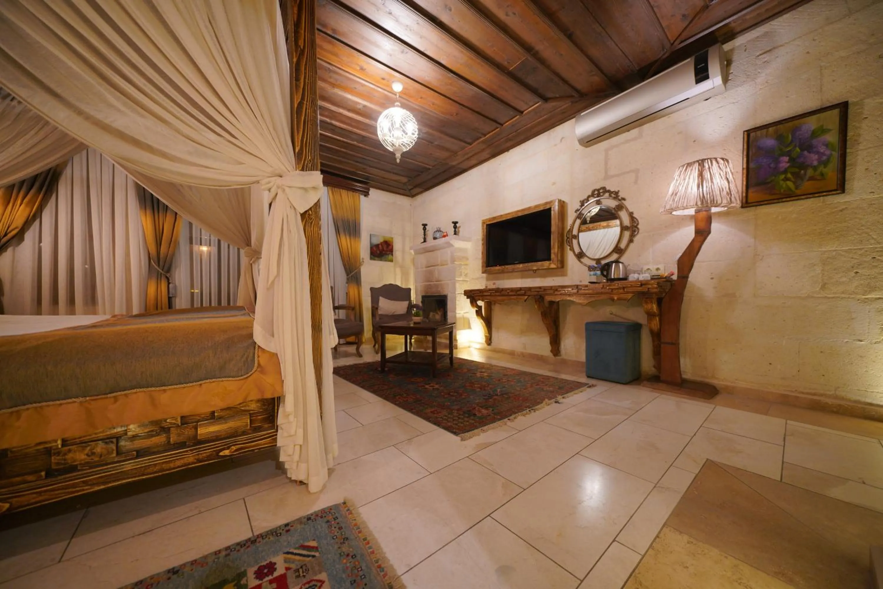 Bed in Mira Cappadocia Hotel