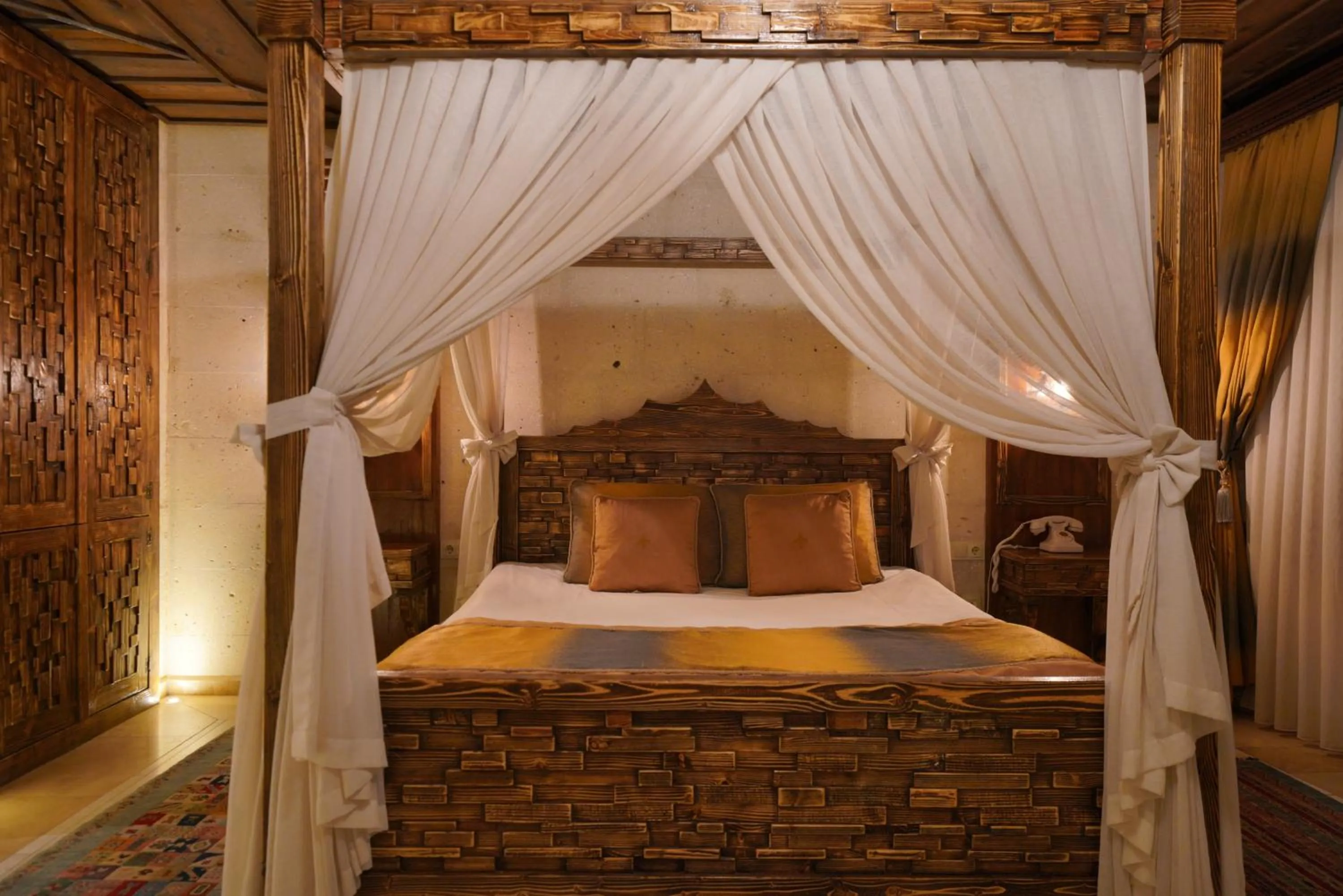 Bed in Mira Cappadocia Hotel