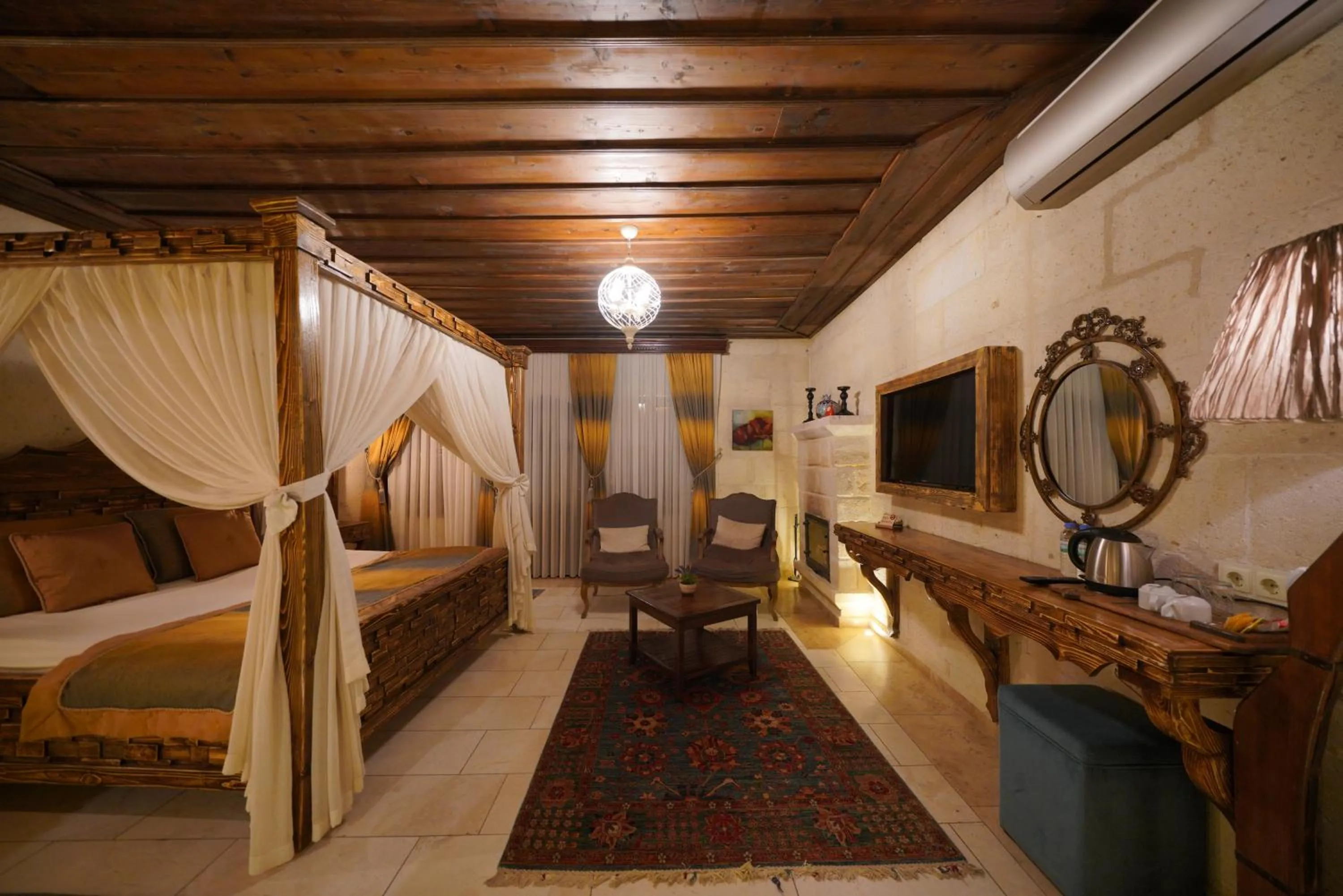 Bed in Mira Cappadocia Hotel