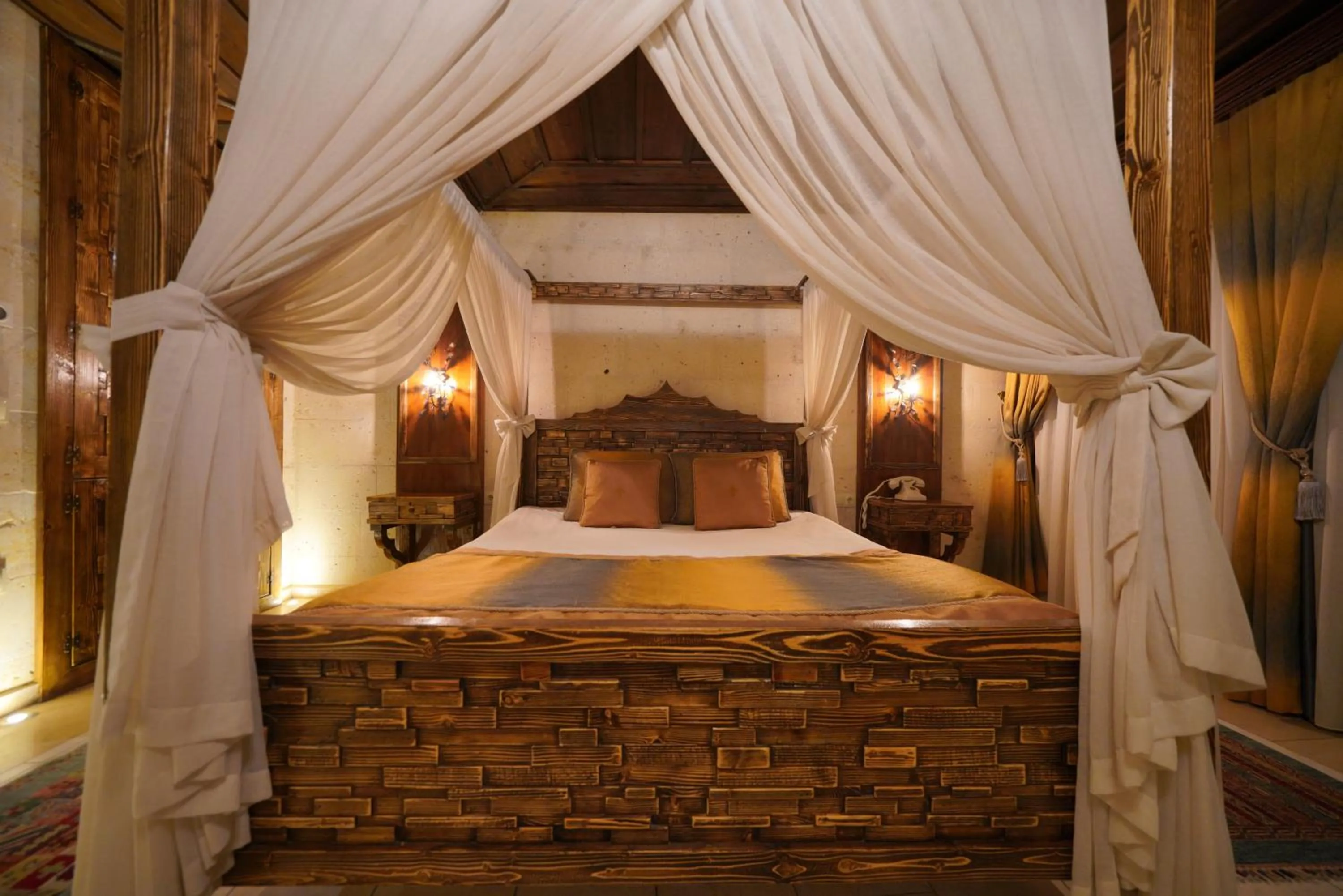 Bed in Mira Cappadocia Hotel