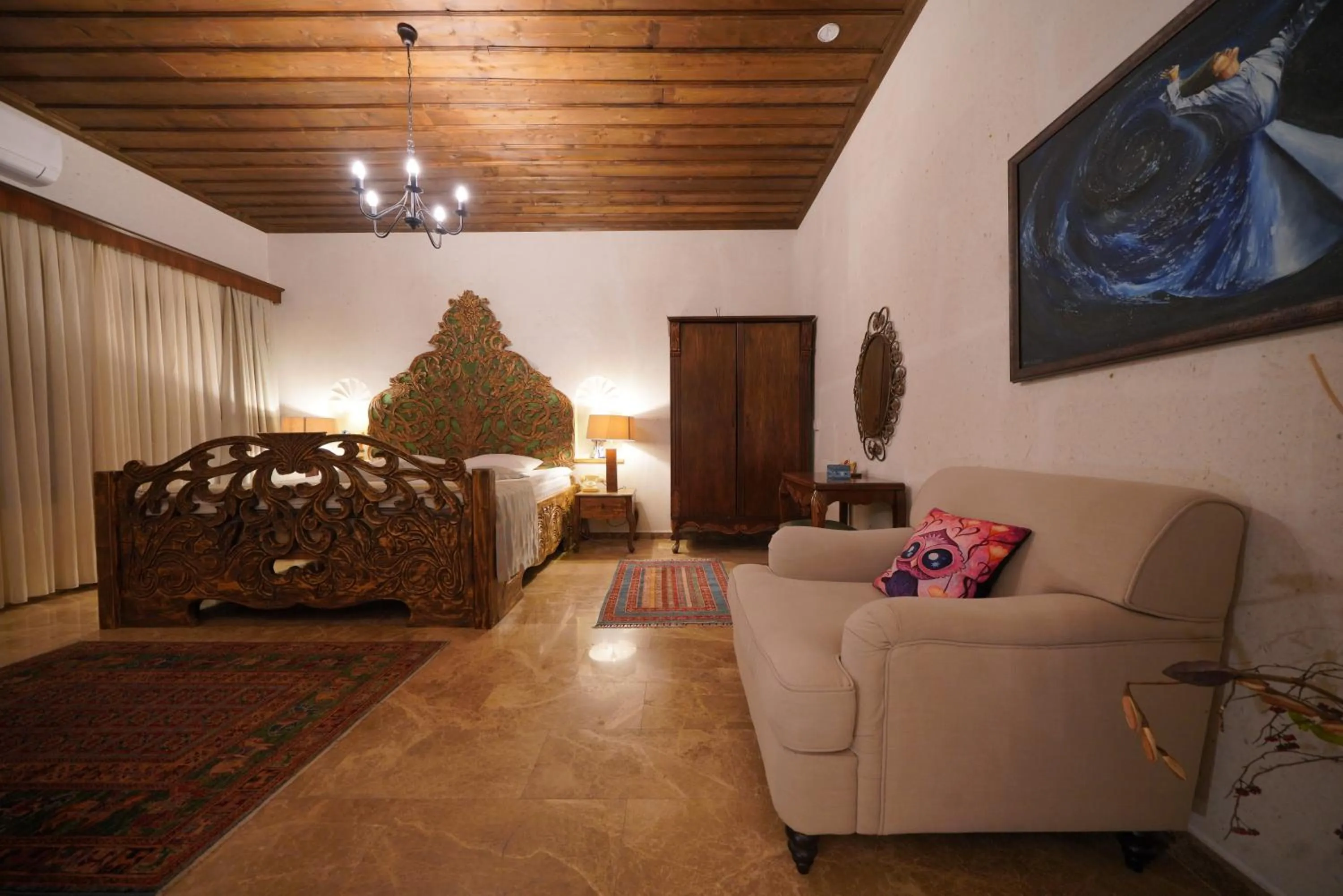 Bed in Mira Cappadocia Hotel