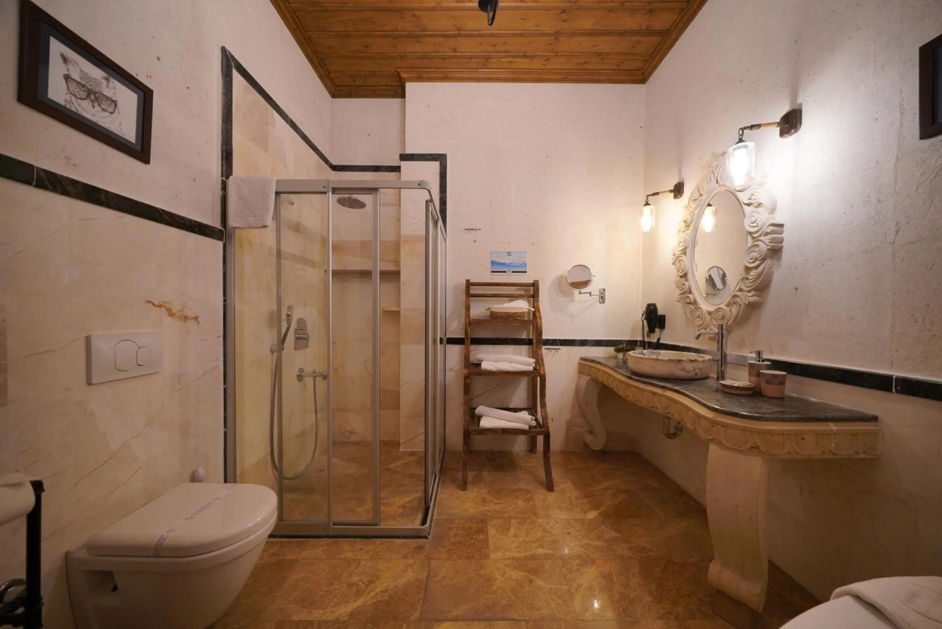 Shower in Mira Cappadocia Hotel