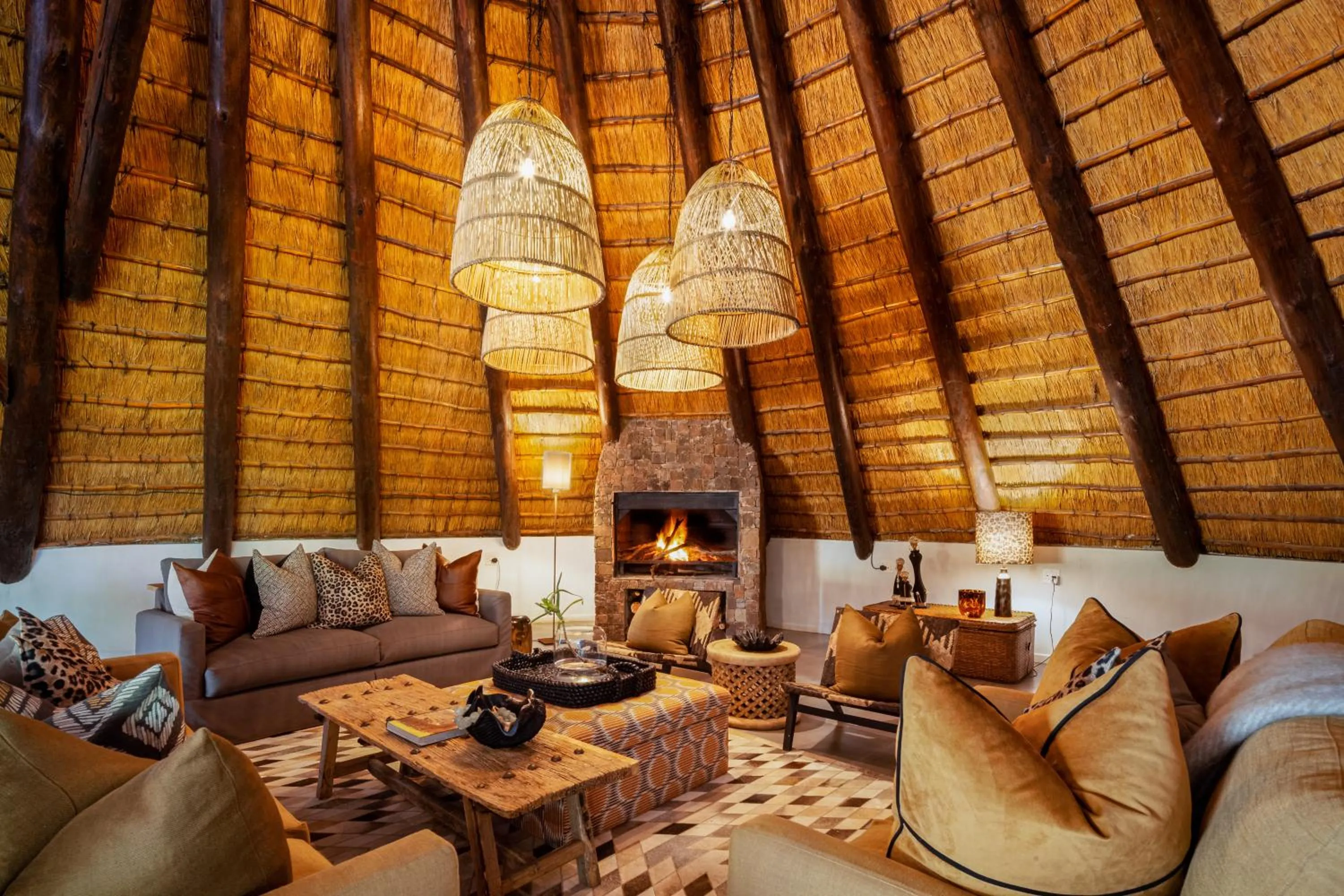 Living room in Sungulwane Private Game Lodge