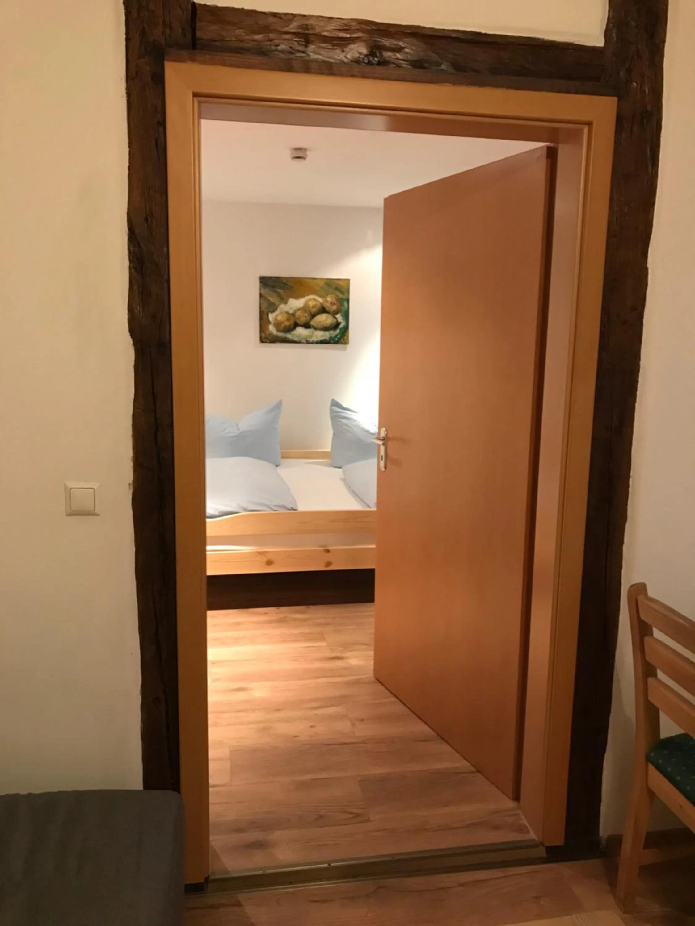 Photo of the whole room, Bed in Hotel Guntia Boardinghouse virtueller check in und Zimmer Zugang