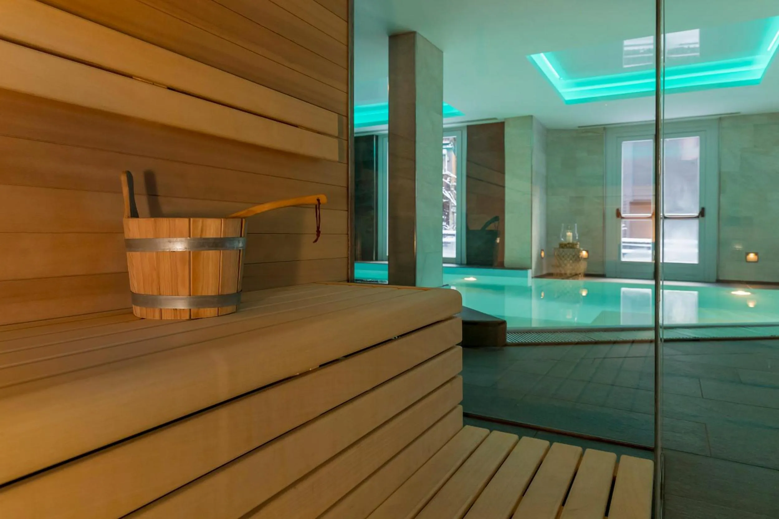 Sauna in Grand Hôtel des Alpes