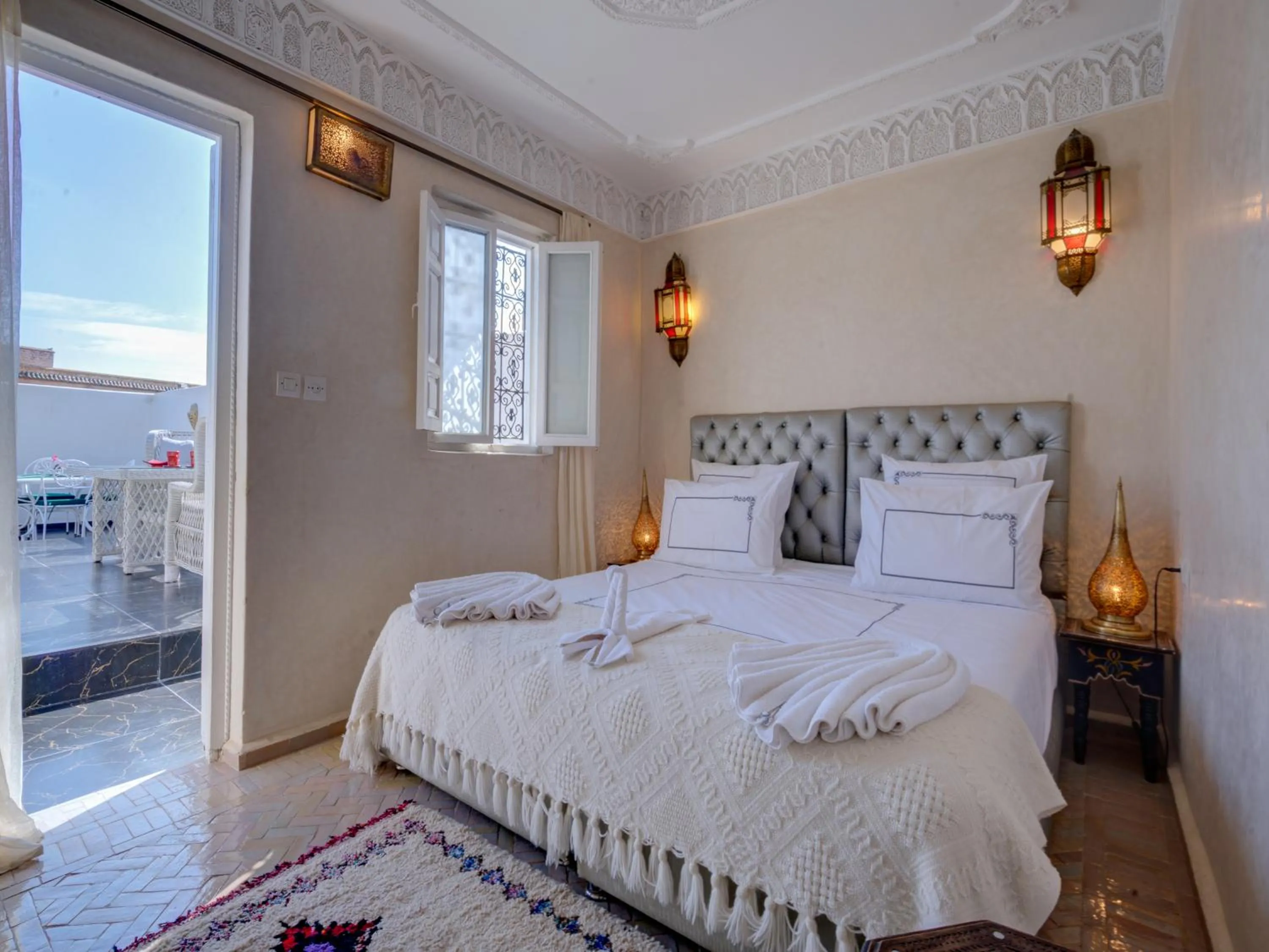 Bed in Riad Princesse Du Désert & Spa