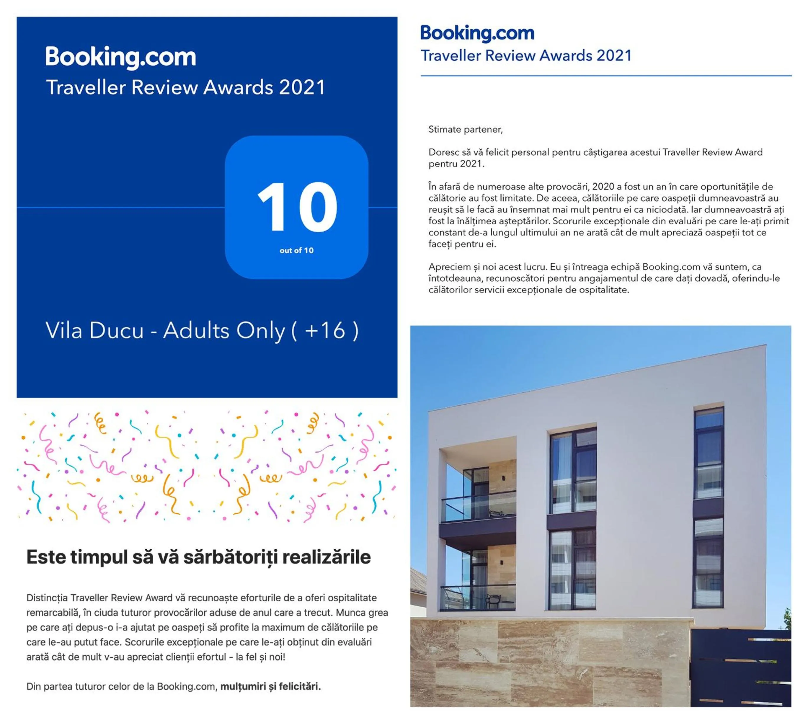 Logo/Certificate/Sign in Vila Ducu - Adults Only ( +16 )