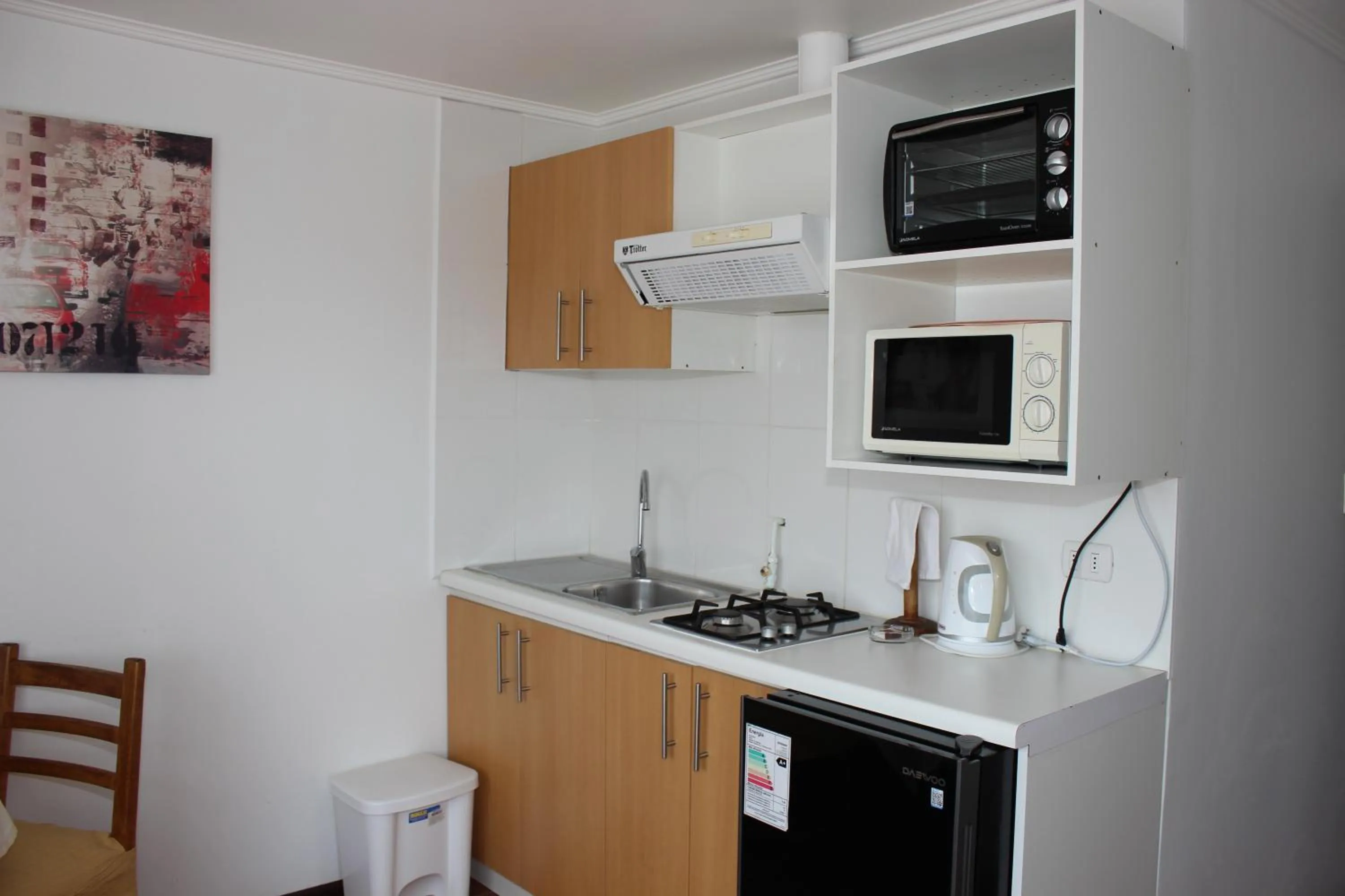 Kitchen or kitchenette in Apart Hotel Y Cabanas Vegasur