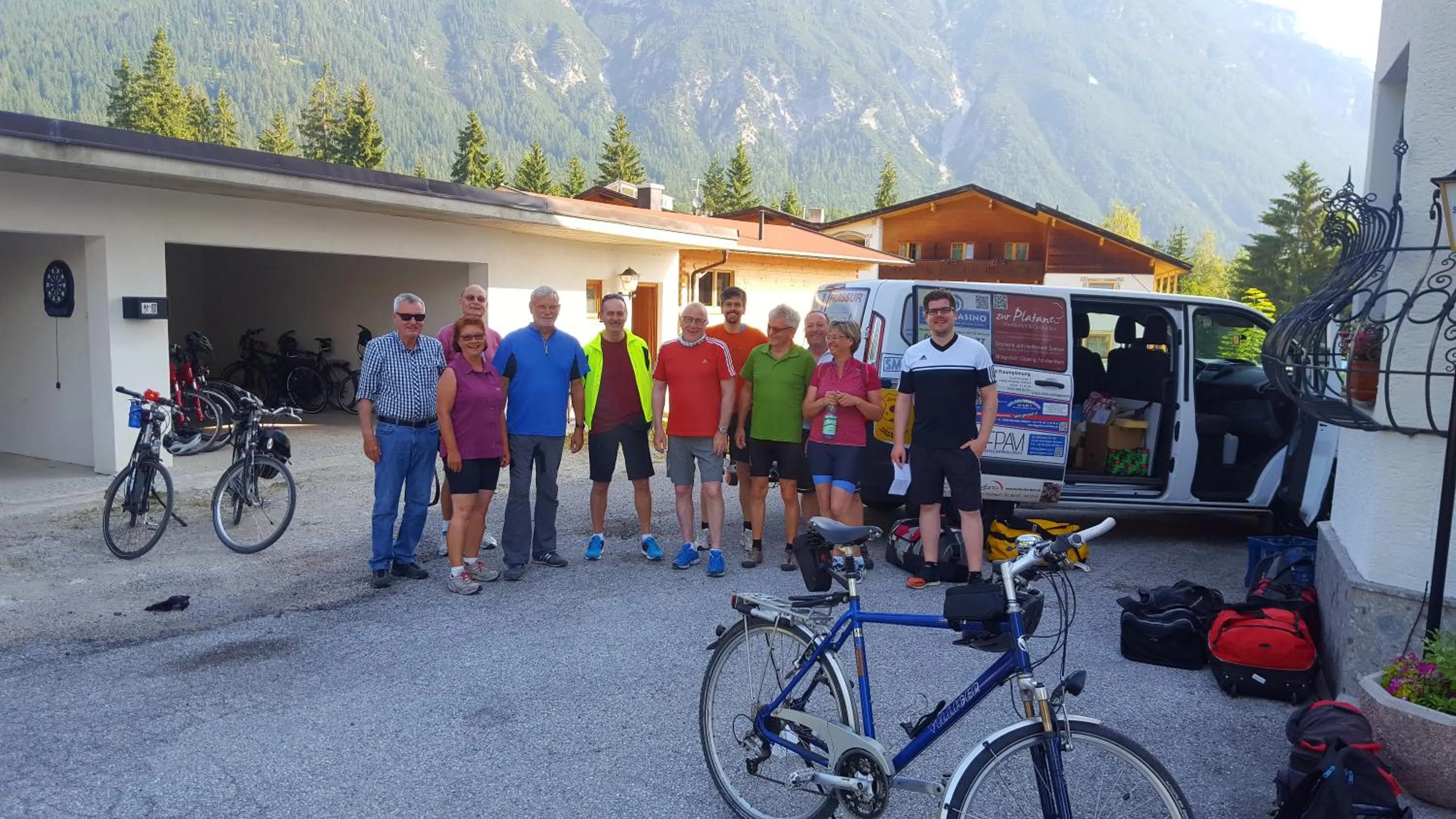 group of guests in Hotel Gasthof Gaistal