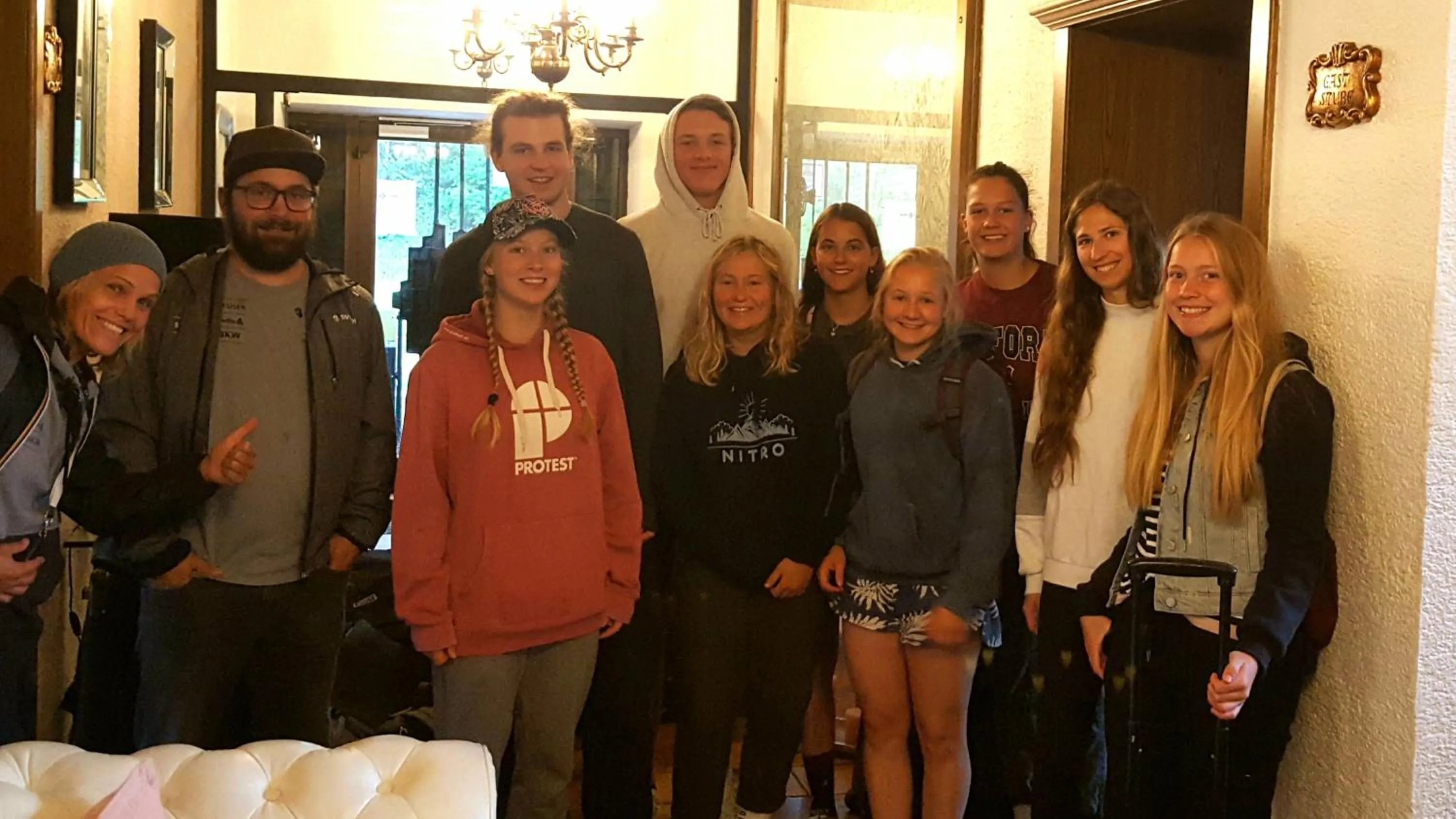 group of guests in Hotel Gasthof Gaistal