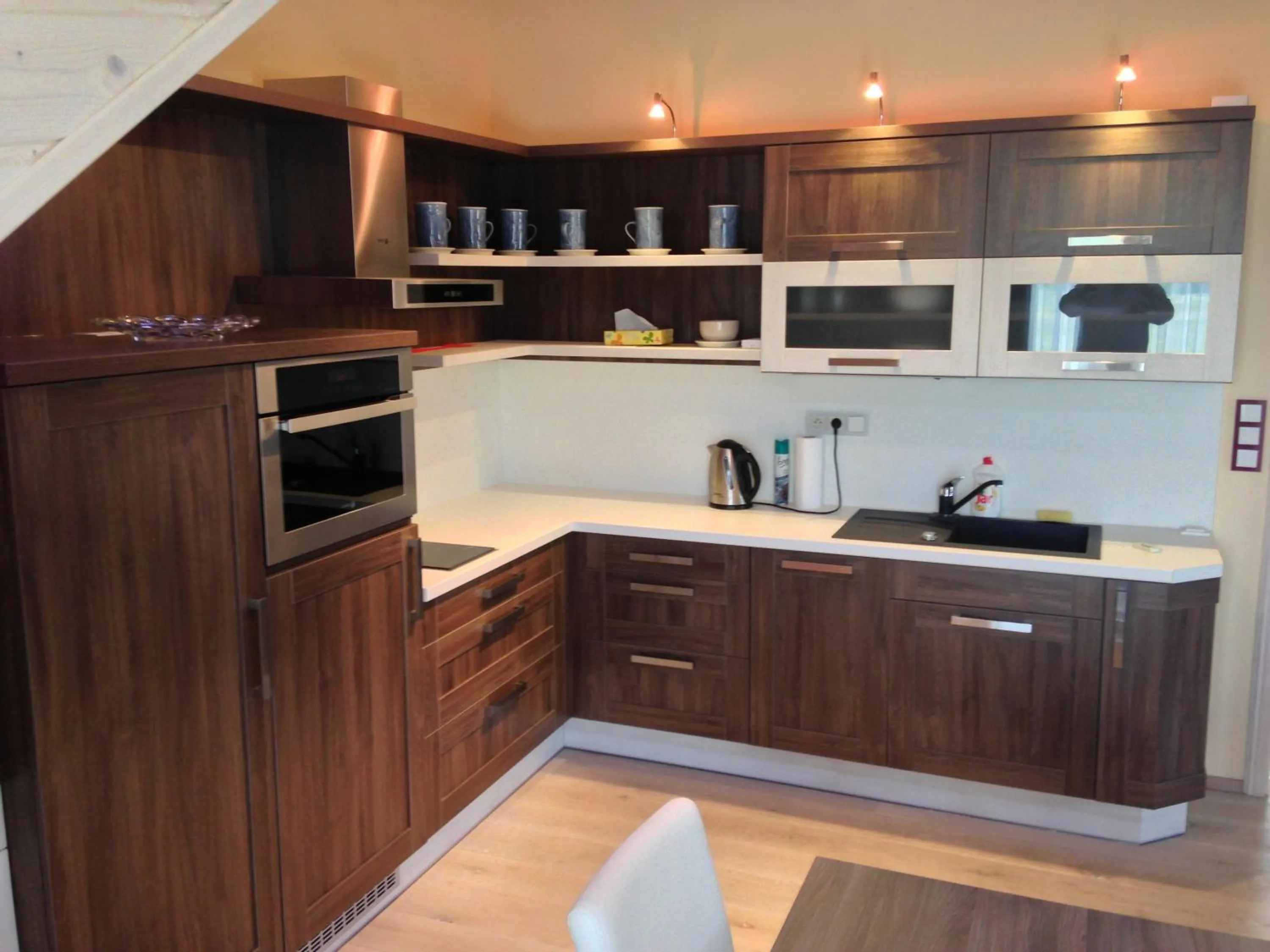 Kitchen or kitchenette in Lake View Apartments near Golf Resort Kunětická Hora, Dříteč