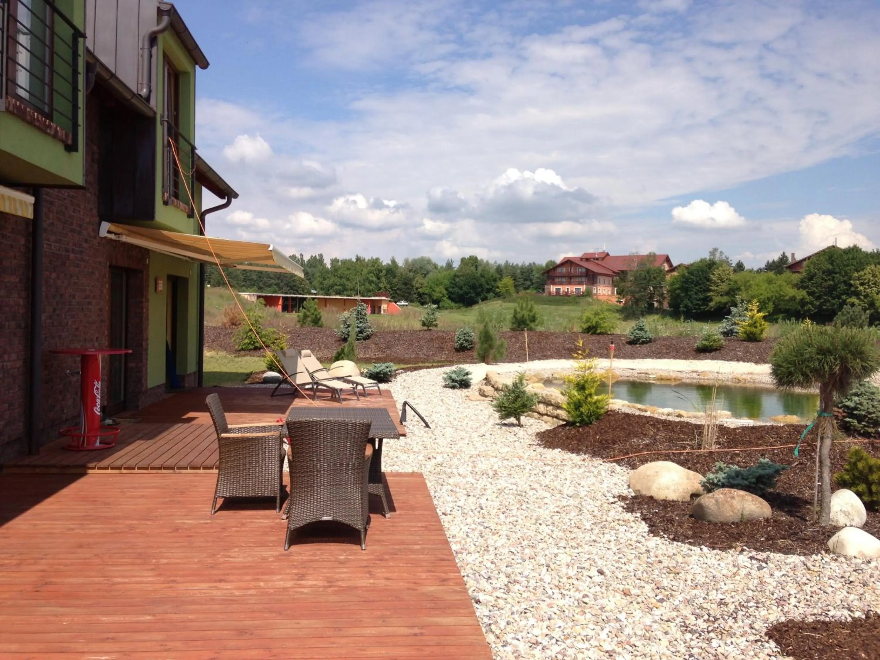 Garden view in Lake View Apartments near Golf Resort Kunětická Hora, Dříteč