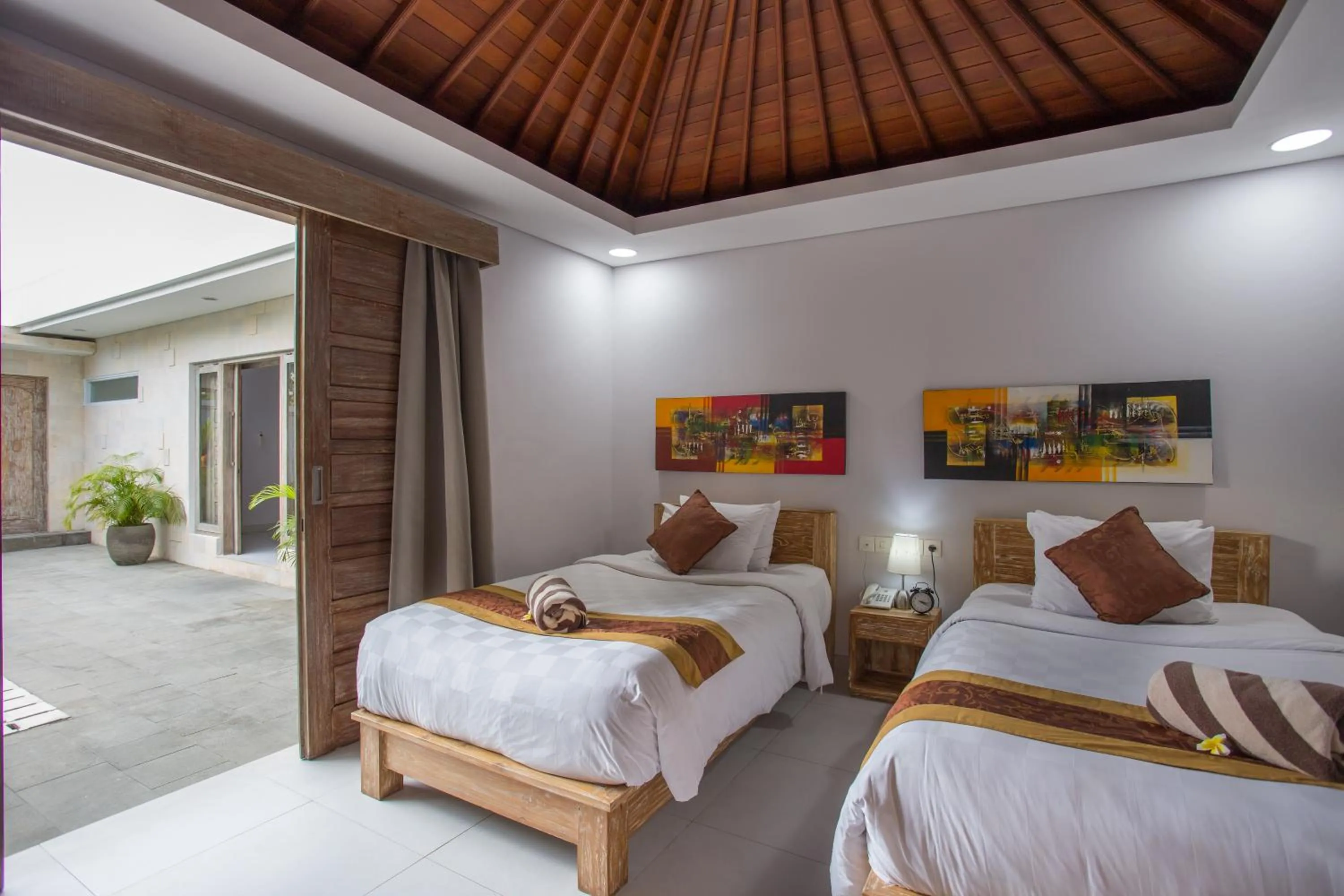 Bedroom, Bed in The Awandari Villas Seminyak - CHSE Certified