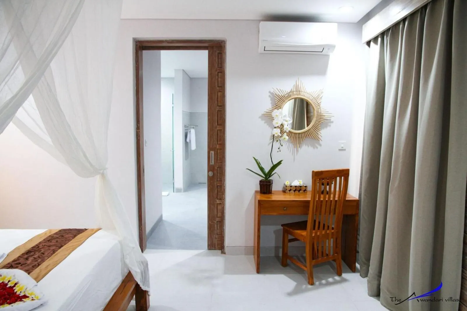 Bedroom, Bed in The Awandari Villas Seminyak - CHSE Certified